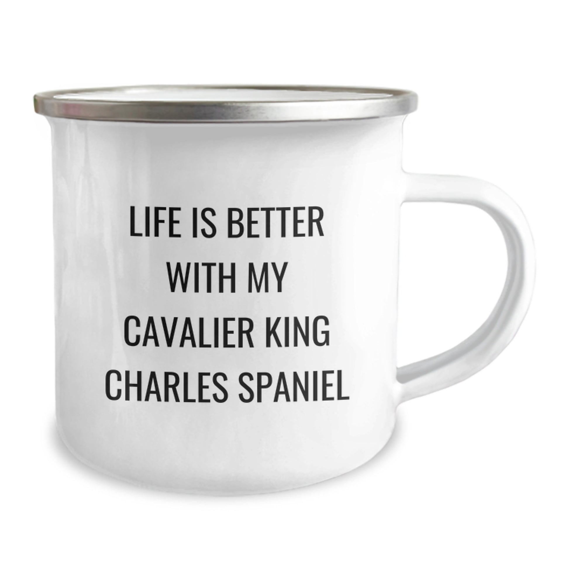 Cavalier King Charles Spaniel Dog Lover's Funny Gift, 'Life Is Better With My Cavalier King Charles Spaniel', Camping Mug for Birthday, Gifts from Family to Friends - Image 2