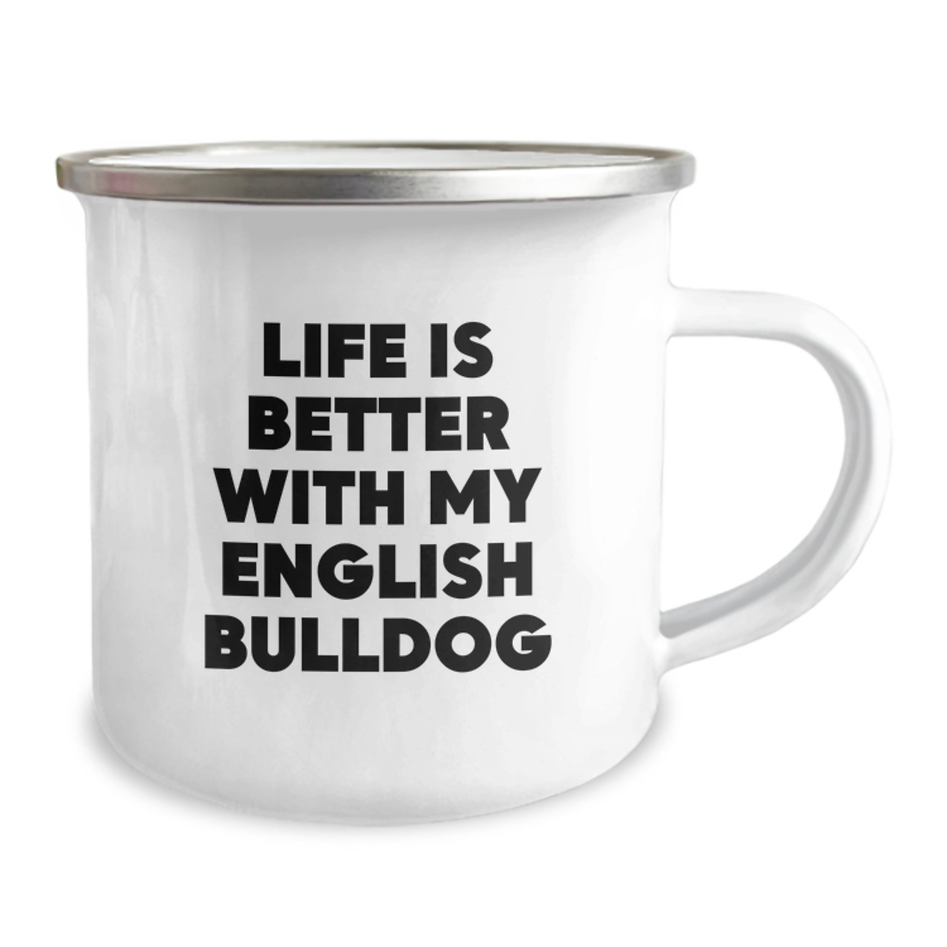 Funny English Bulldog Gifts for Birthday, Camping Mug with Life Is Better Quote, Gifts from Friends and Family - Image 2