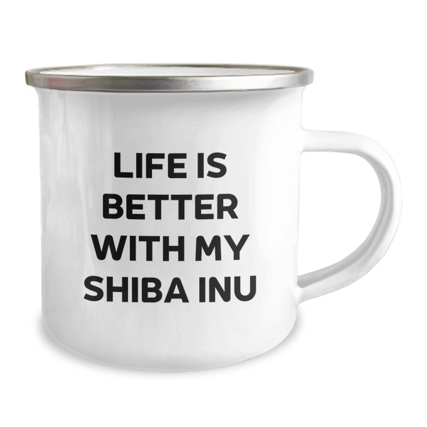 Shiba Inu Dog Lover Funny Camping Mug Gifts from Friends for Valentine's - Life Is Better With My Shiba Inu - Image 2