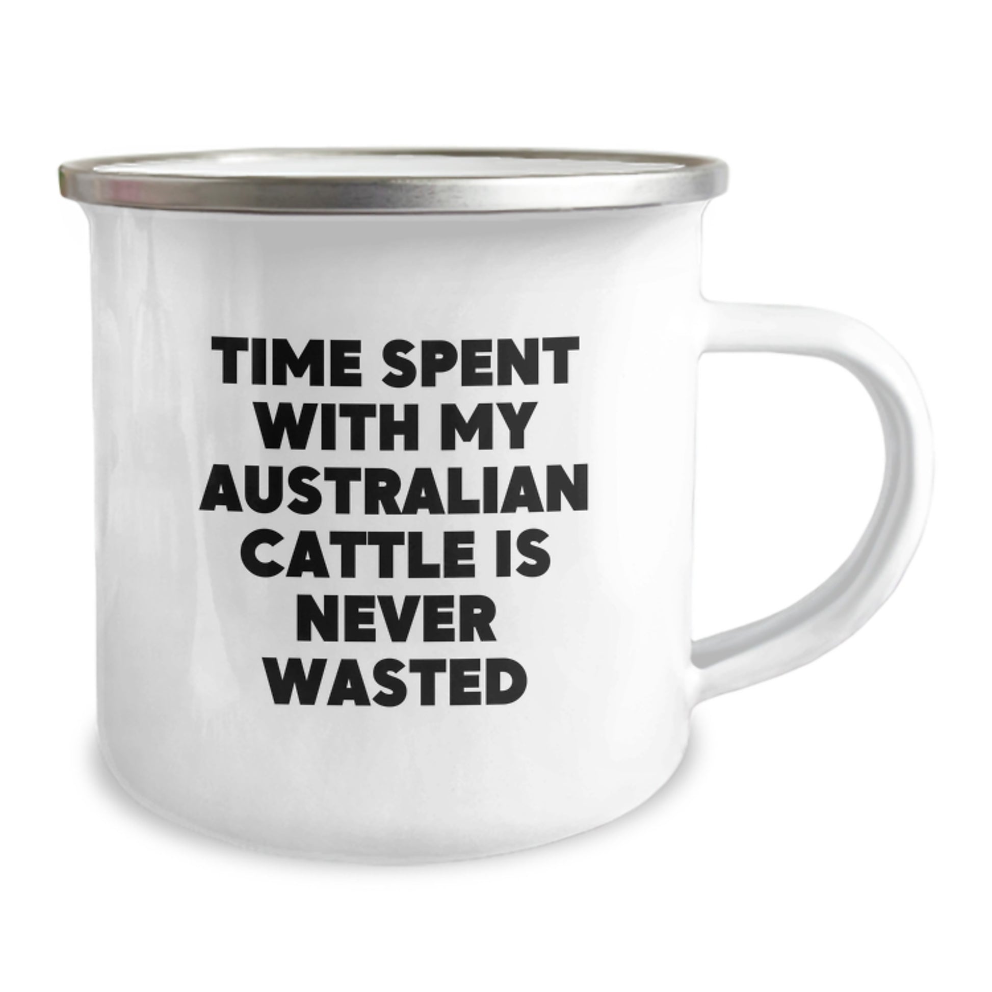Funny Valentine's Gift Ideas for Australian Cattle Dog Lovers - Time Spent Is Never Wasted - Camping Mug for Her, Him, Friends, Coworkers, Family, and More - Image 2