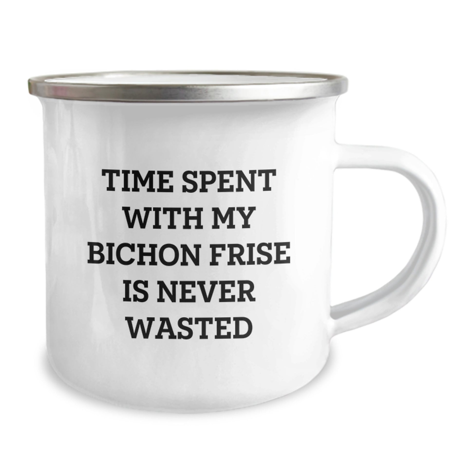 Bichon Frise Dog Lover's Camping Mug, Funny Quote, Gifts from Friends for Valentine's - Image 2