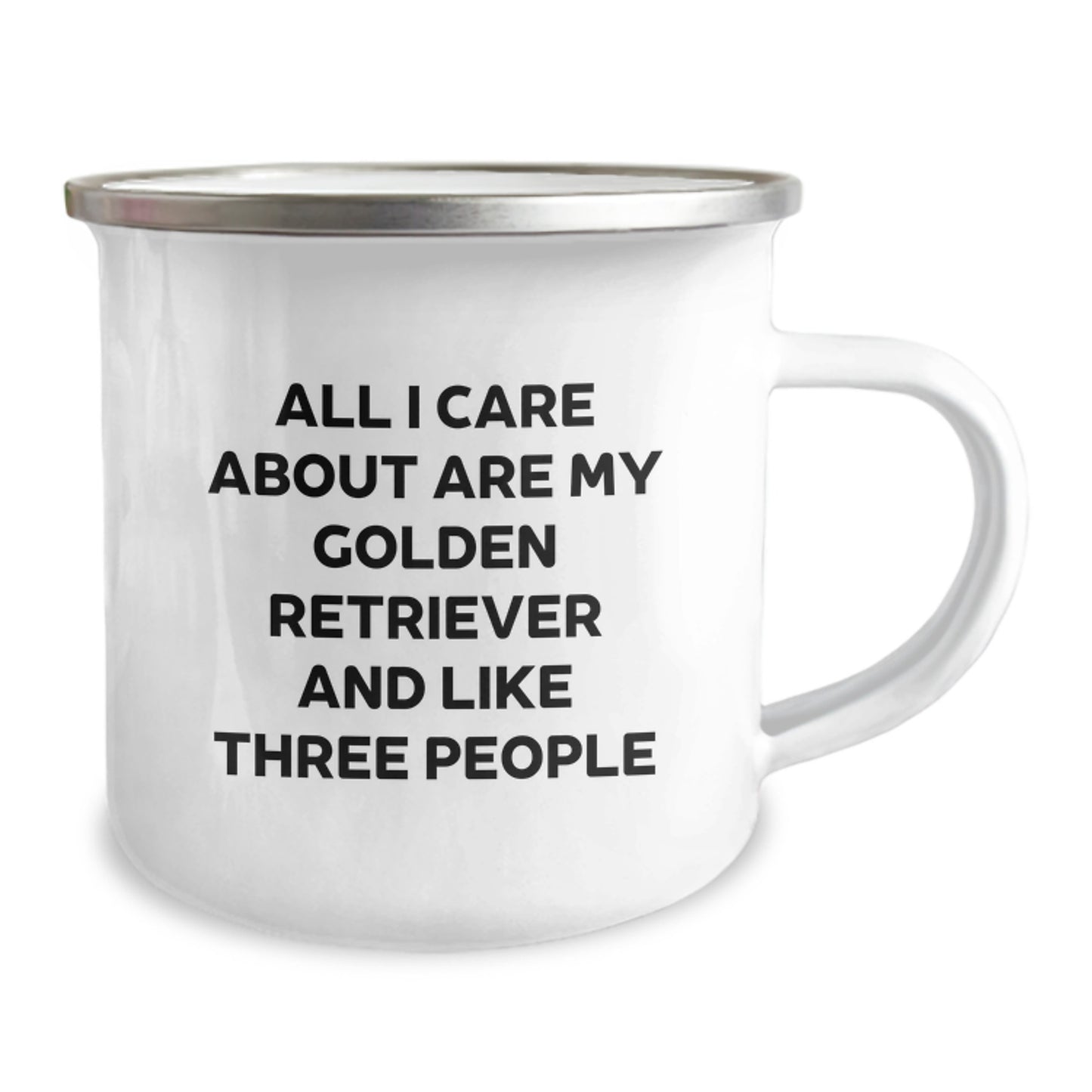 Golden Retriever Dog Lover's Camping Mug, Funny Quote Gifts from Family for Friends, 12 oz Stainless Steel, Enamel Finish, Perfect for Birthday - Image 2
