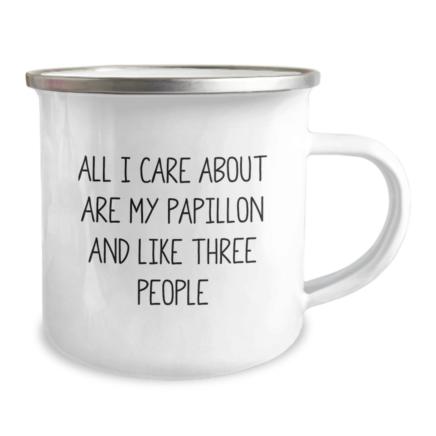 Papillon Dog Lovers Camping Mug - Funny Quote Gift for Friends from Family - Image 2