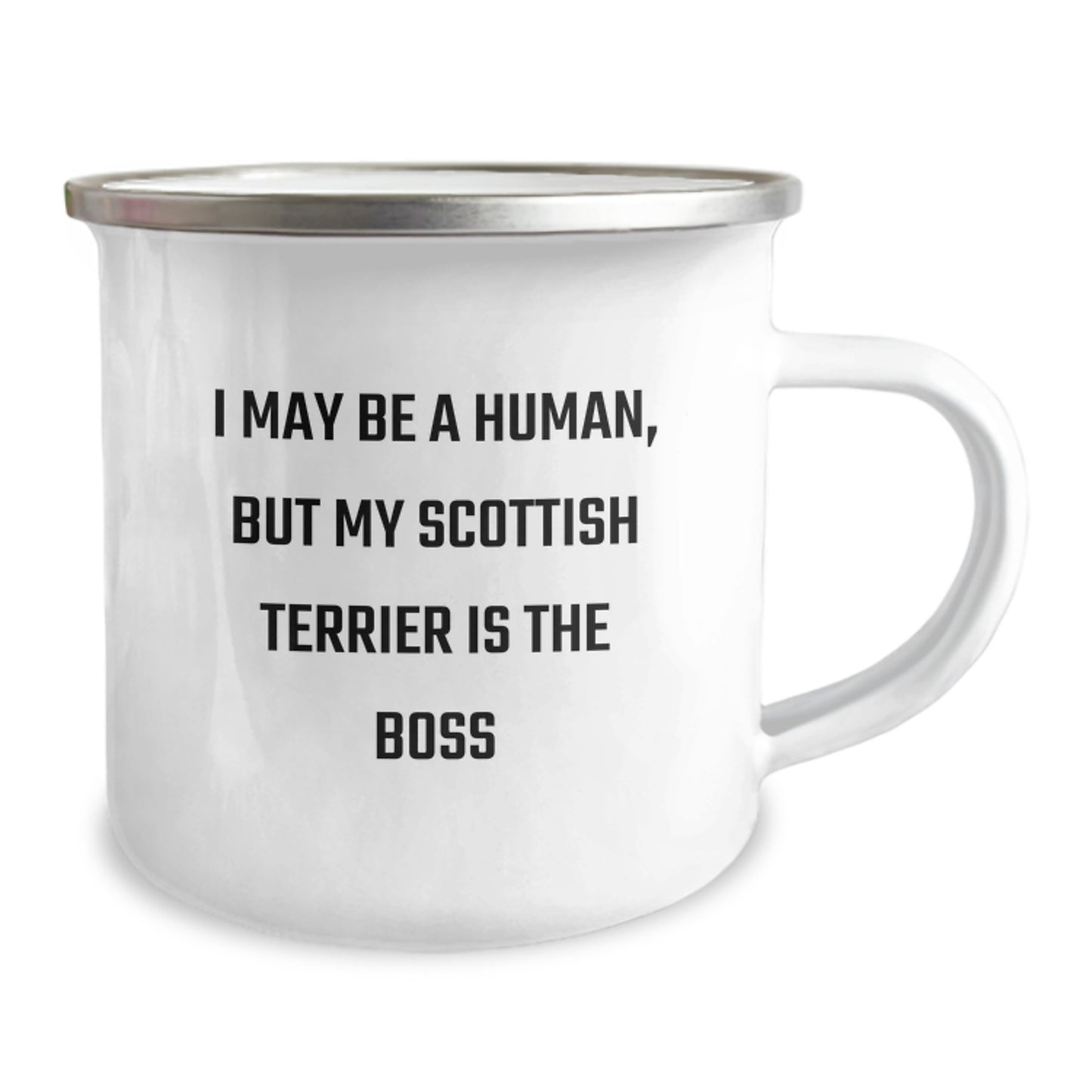 Scottish Terrier Dog Lover's Funny Gift, 'I May Be A Human, But My Scottish Terrier Is The Boss' - Valentine's Unique Gifts from Men to Women, Friends, or Family - Image 2