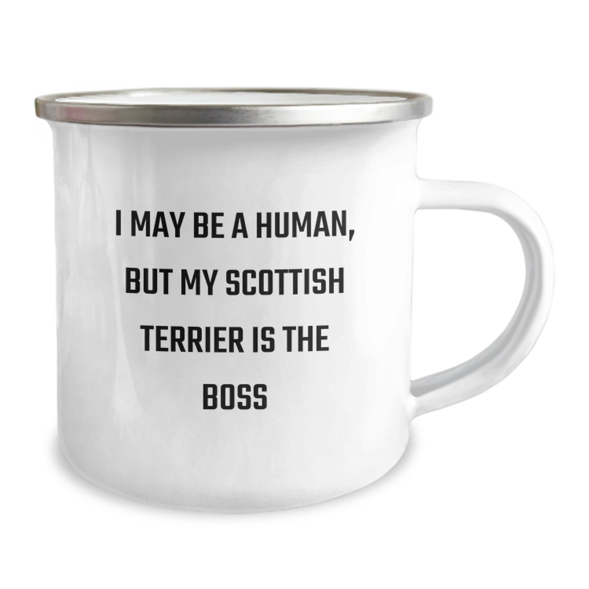 Scottish Terrier Dog Lover's Funny Gift, 'I May Be A Human, But My Scottish Terrier Is The Boss' - Valentine's Unique Gifts from Men to Women, Friends, or Family - Image 2