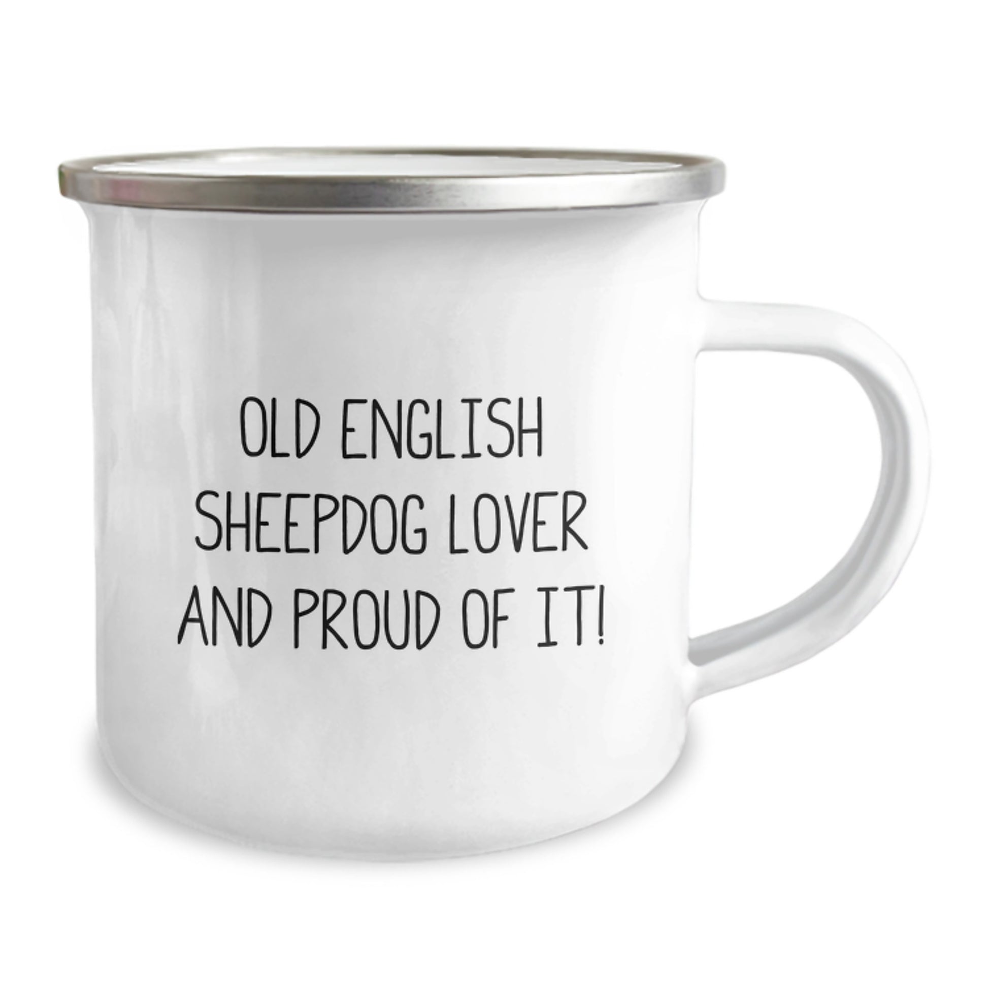 Old English Sheepdog Lover Gifts from Men to Friends - Funny Camping Mug for Birthday 'Old English Sheepdog Lover And Proud Of It!' - Image 2