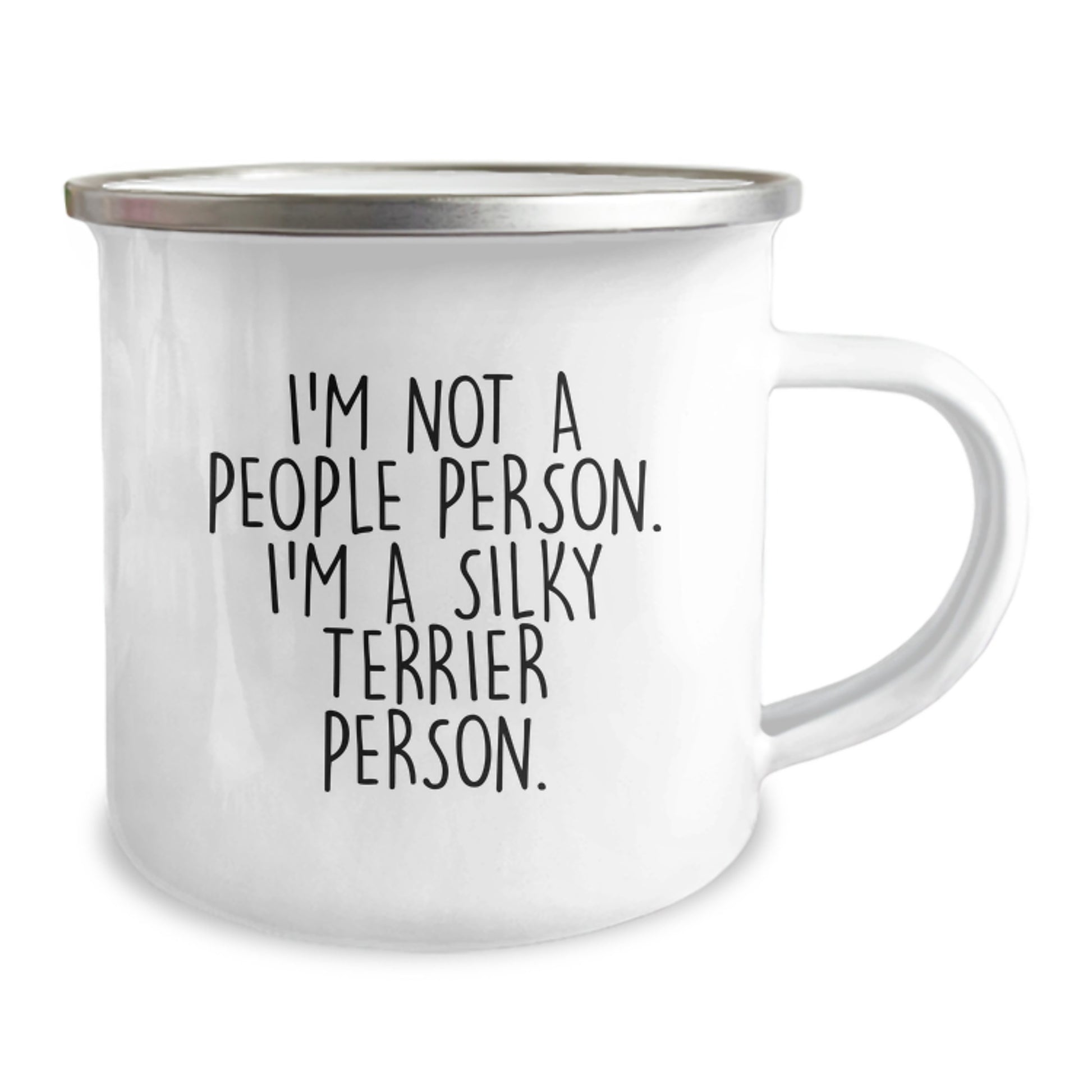 Funny Silky Terrier Dog Lover Gifts from Friends for Birthday, I'm Not A People Person. I'm A Silky Terrier Person. Camping Mug - Image 2