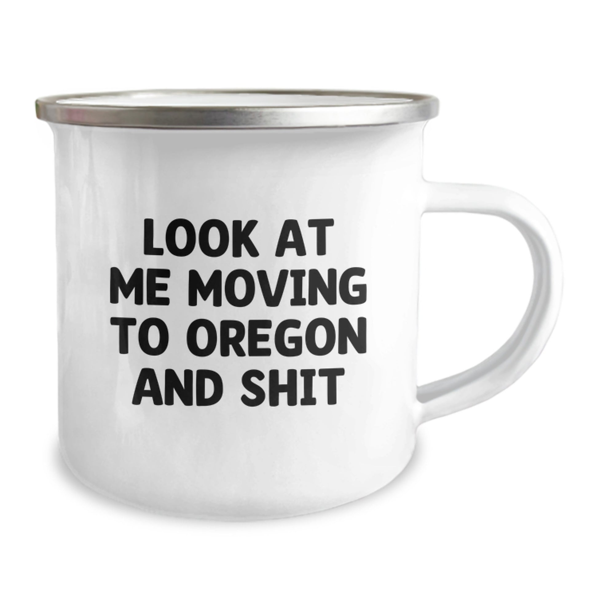Funny Oregon Camping Mug Gifts from Friends, Look At Me Moving To Oregon And 'Shit', Valentine's Unique Gifts for Oregon Enthusiasts - Image 2