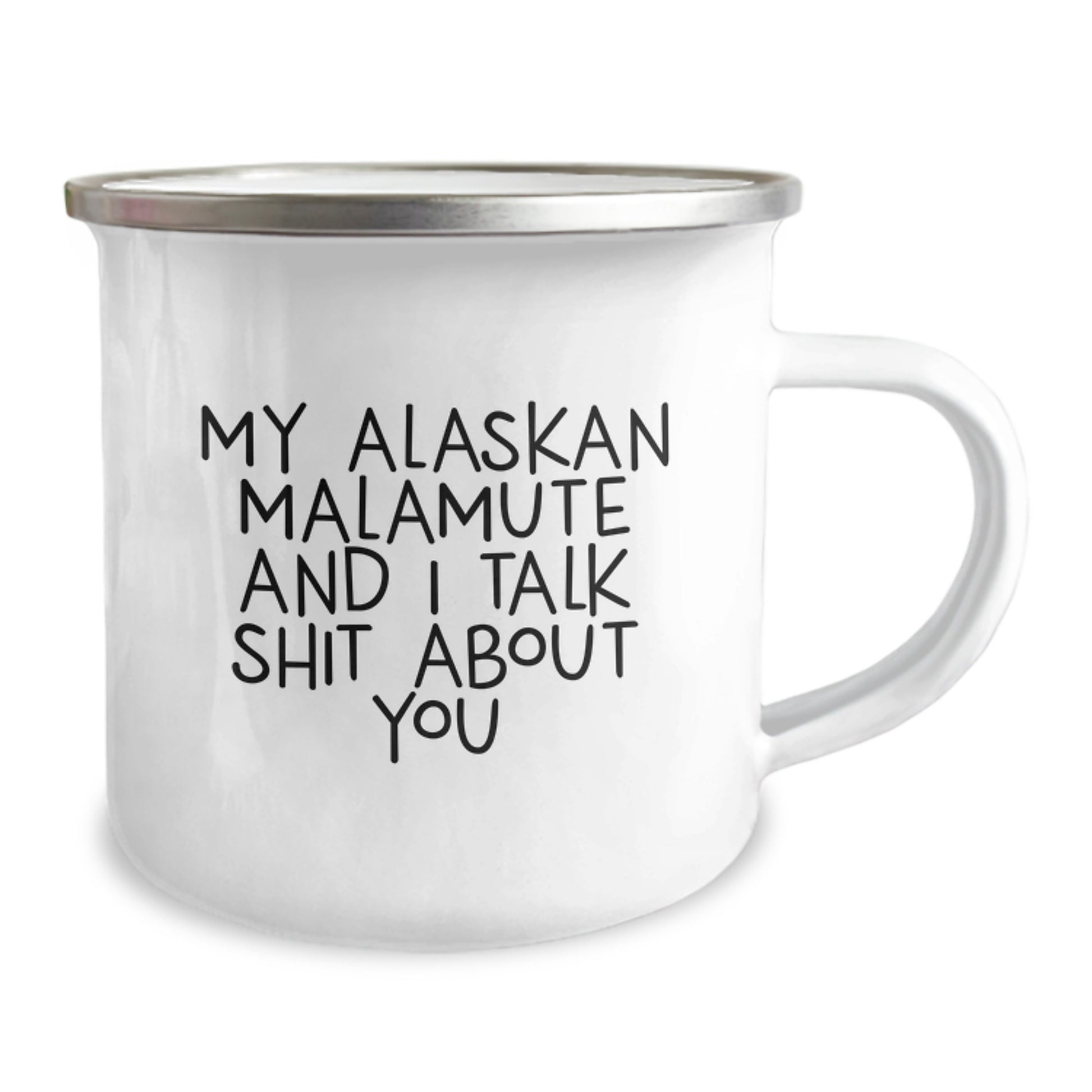 Funny Alaskan Malamute Dog Gifts for Men from Family, Unique Camping Mug for Graduation - Image 2