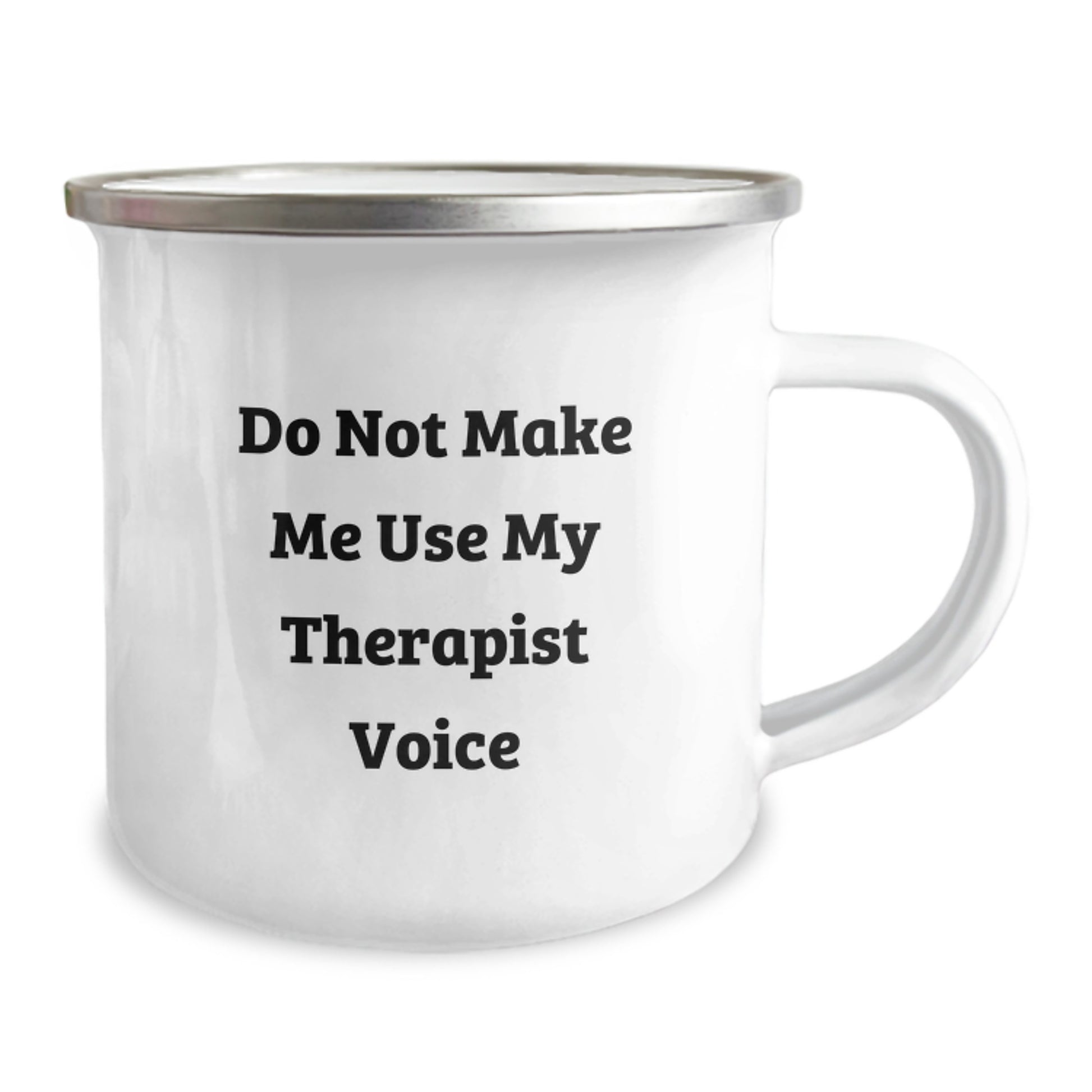 Funny Therapist Gifts from Men for Graduation Unique Camping Mugs - Do Not Make Me Use My Therapist Voice - Image 2