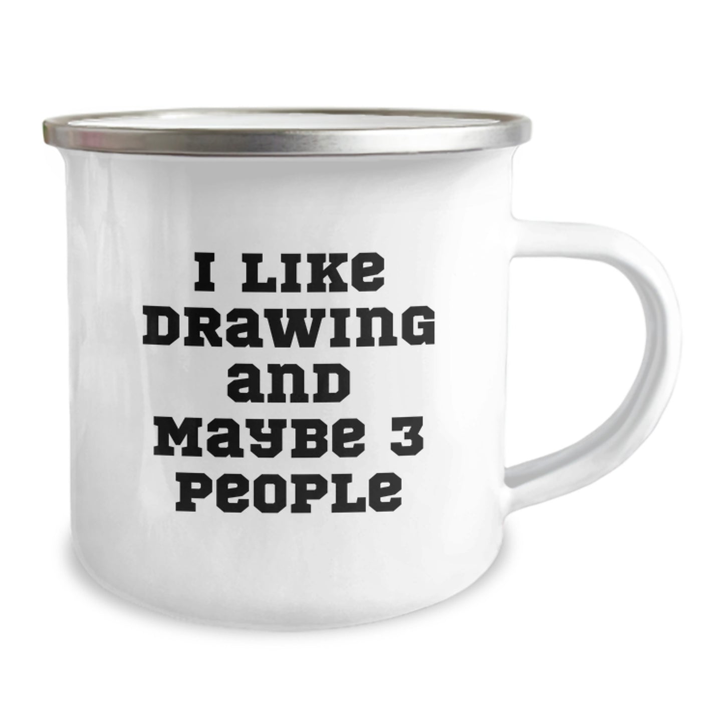 Cute Drawing Gifts for Friends, Inspirational Graduation Unique Gifts from Men, Funny Camping Mug with I 'Like Drawing And Maybe 3 People' - Image 2