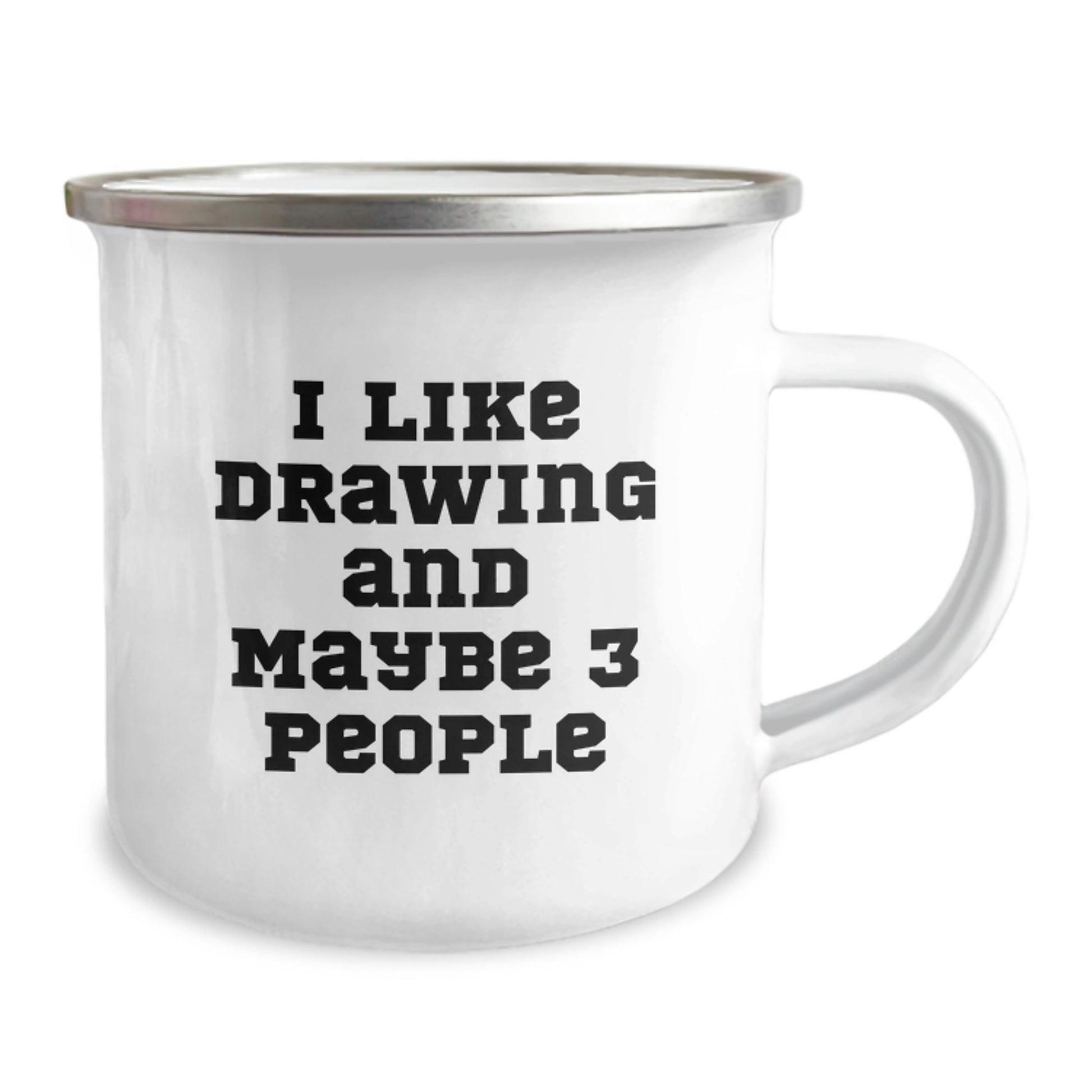 Cute Drawing Gifts for Friends, Inspirational Graduation Unique Gifts from Men, Funny Camping Mug with I 'Like Drawing And Maybe 3 People' - Image 2