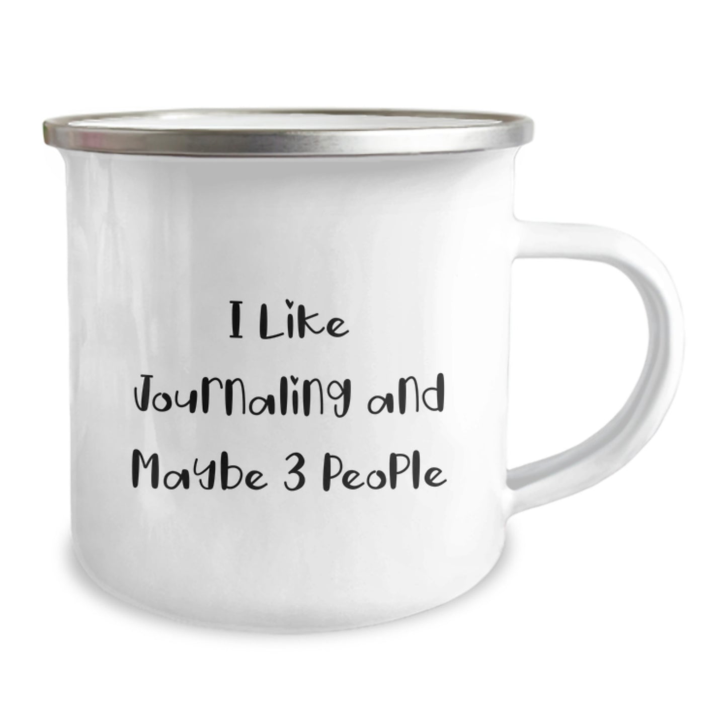 Funny Journaling Gifts for Friends from Men - 'I Like Journaling And Maybe 3 People' Graduation Unique Gifts for Journaling Lovers Camping Mug - Image 2