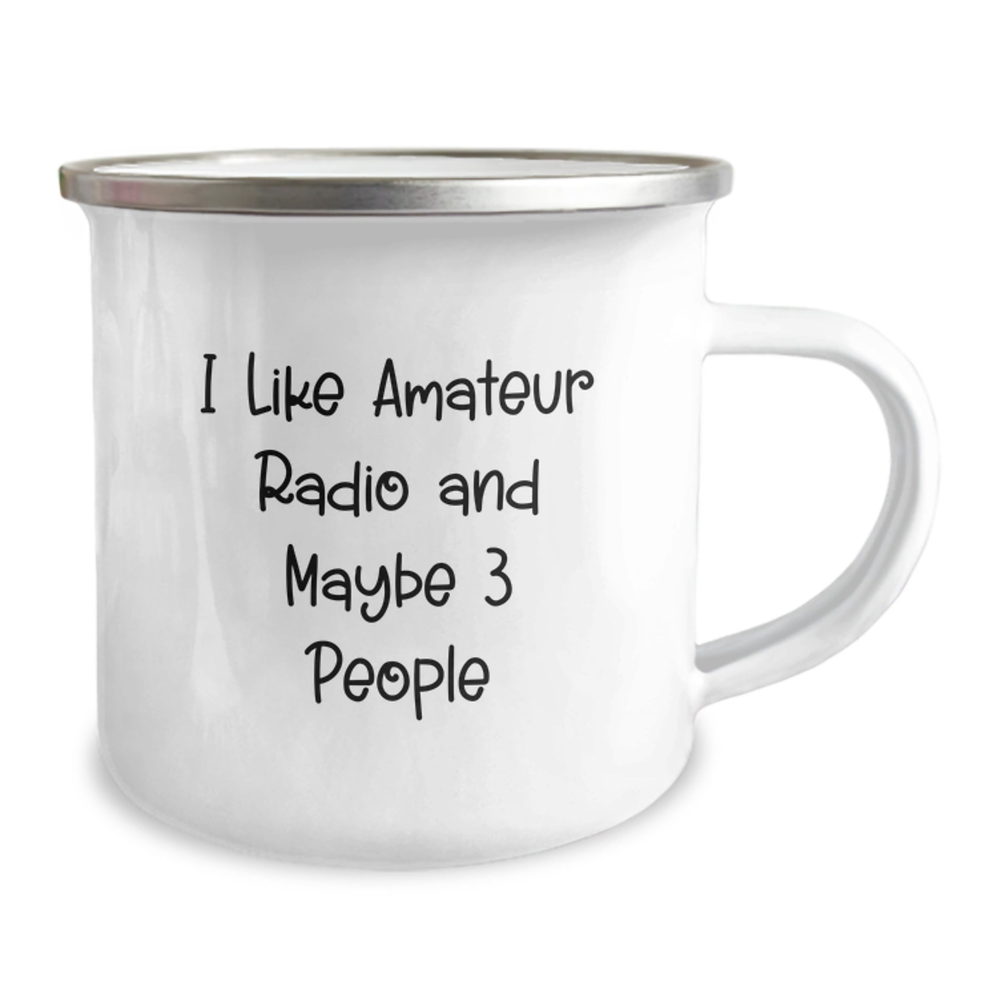 Amateur Radio Gifts for Men - Funny 'I Like Amateur Radio And Maybe 3 People' Engraved Camping Mug, Perfect Graduation Unique Gifts from Family to Amateur Radio Enthusiasts - Image 2