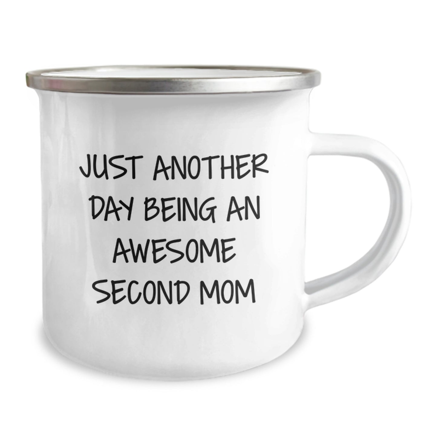 Funny Second Mom Gifts from Men for Second Mom - Just Another Day Being An Awesome Second Mom Camping Mug - Graduation Unique Gifts - Image 2