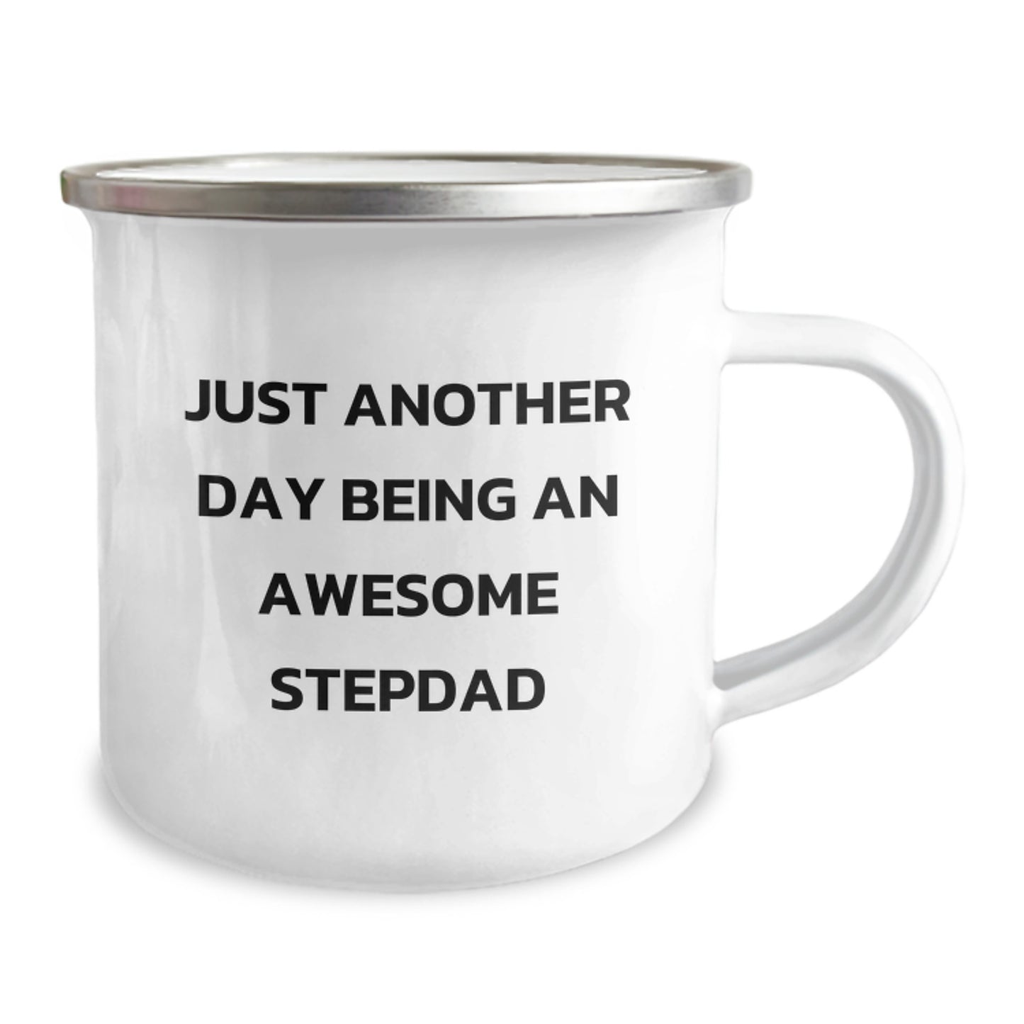 Funny Stepdad Gifts for Men, Just Another Day Being an Awesome Stepdad Camping Mug, Graduation Unique Gifts from Family - Image 2