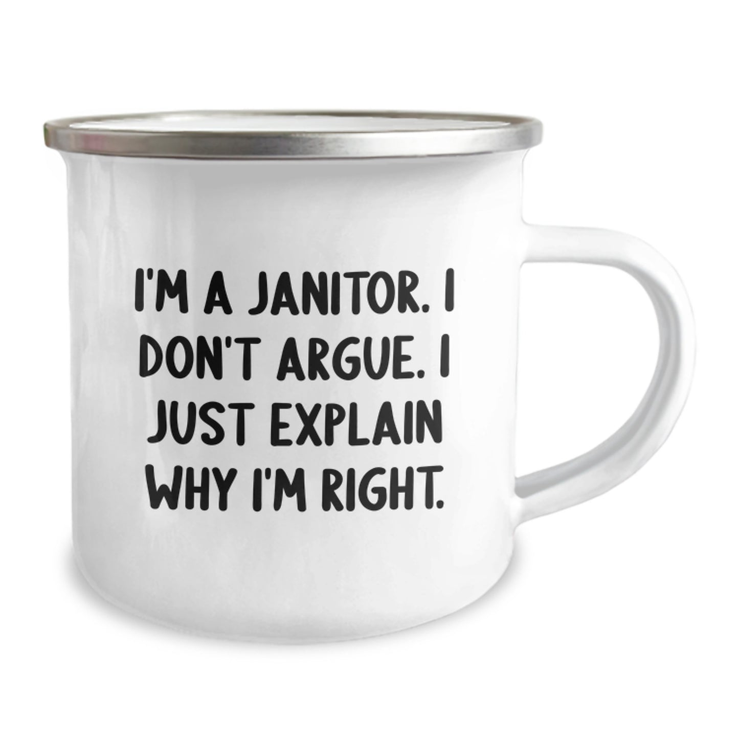 Funny Janitor Gifts from Friends - 'I'm A Janitor. I Don't Argue. I Just Explain Why I'm Right.' Graduation Unique Mugs for Janitor Men - Image 2