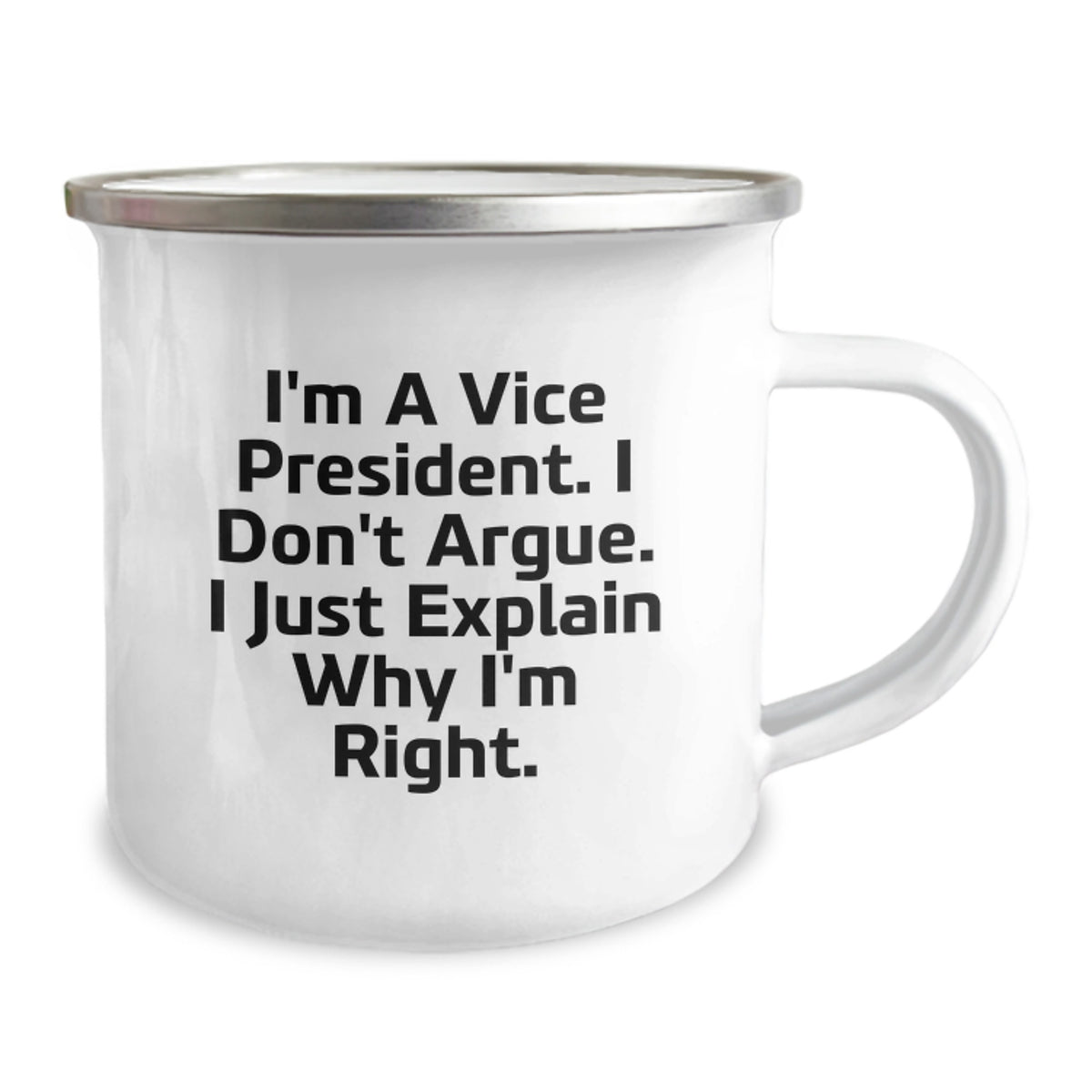 Funny Vice President Gifts from Men to Women Mother's Day Unique Camping Mug for Vice Presidents and Bosses, I'm A VP, I Don't Argue, I Just Explain Why I'm Right! - Image 2