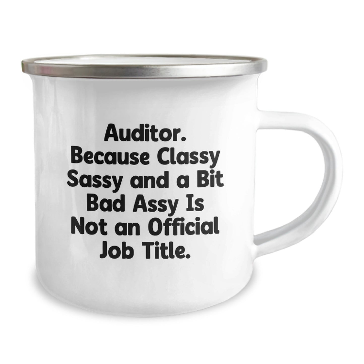 Auditor Gifts from Men to Family - Valentine's Unique Gifts - Funny Quote, Auditor Camping Mug, 12 oz Stainless Steel - Image 2