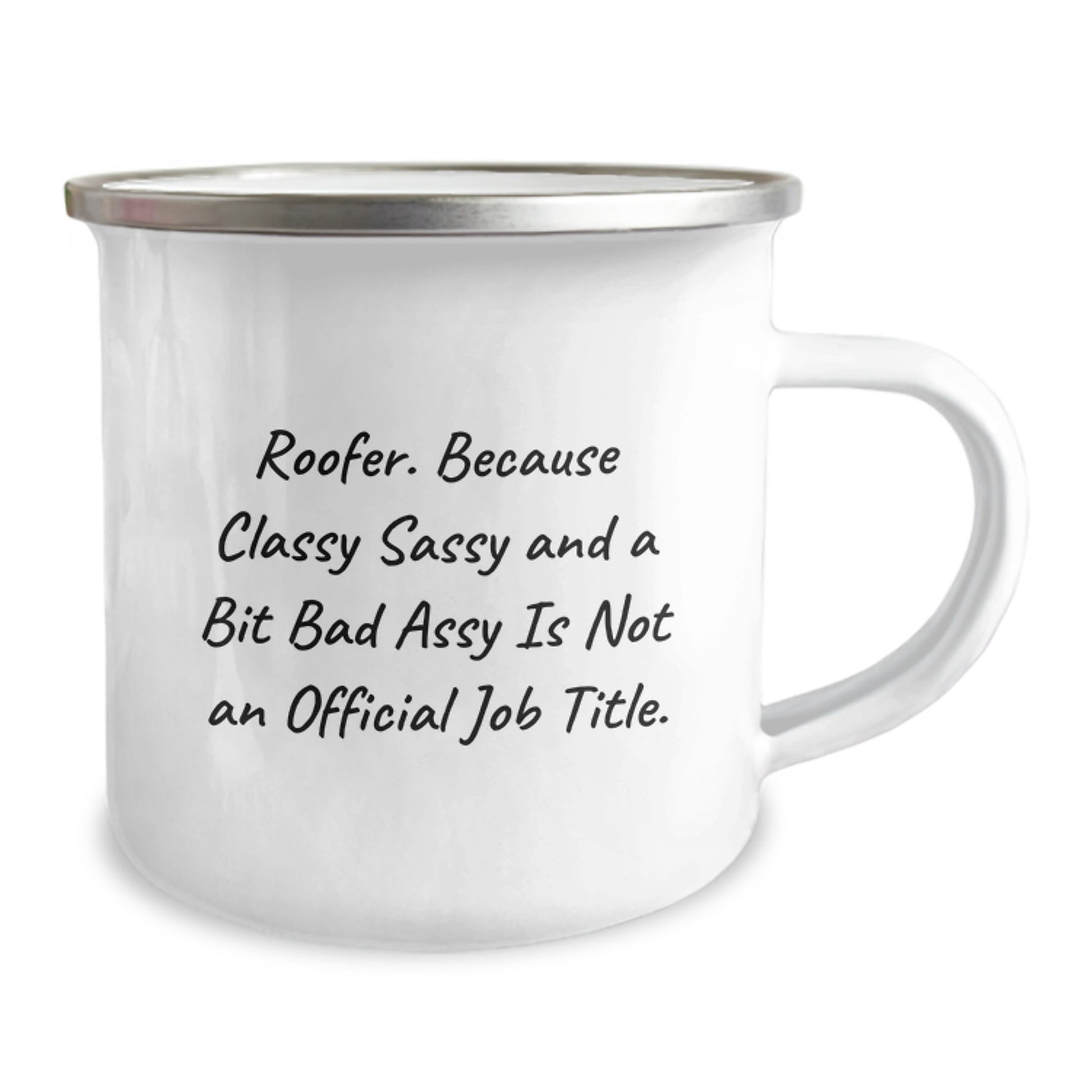Funny Roofer Gifts from Men to Women, Mother's Day Unique Gifts for Roofer, 12 oz Stainless Steel Camping Mug - Image 2