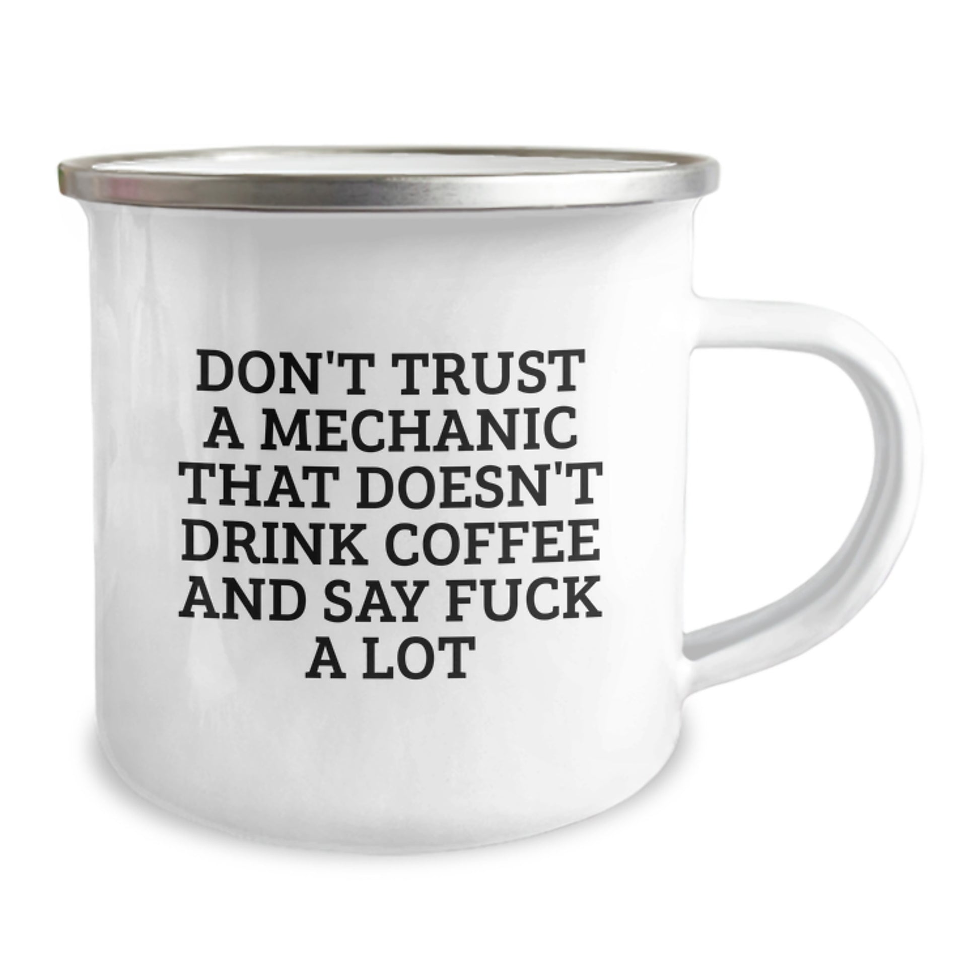 Funny Mechanic Gifts for Men - Birthday Unique Gifts from Friends - Camping Mug for Mechanic Enthusiasts - Don't Trust a Mechanic Without Coffee and Cussing - Image 2