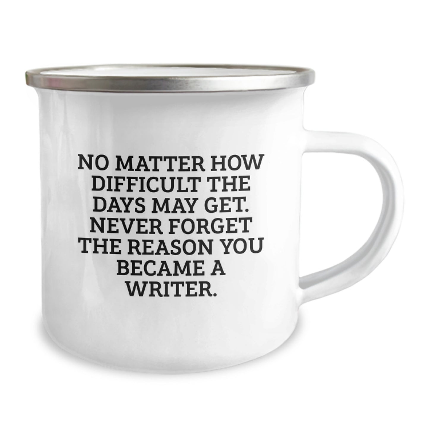 Funny Writer Gifts for Men - 'No Matter How Difficult The Days May Get.' Camping Mug for Graduation Unique Gifts from Family - Image 2