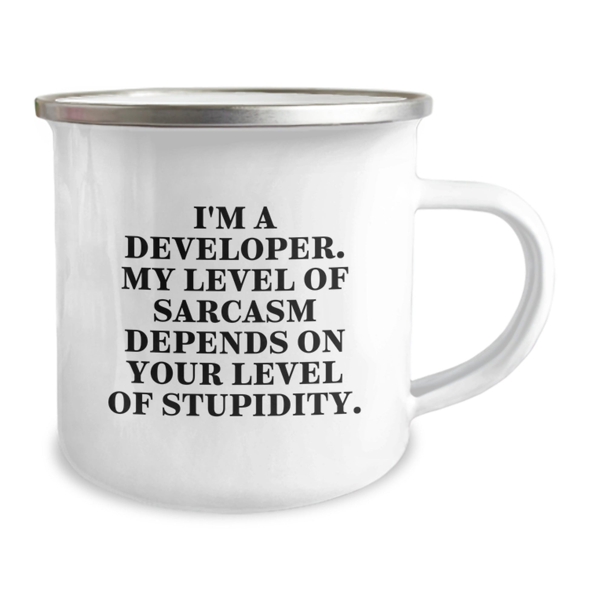 Developer Funny Sarcasm Birthday Camping Mug, Gifts from Friends to Developers, Developer Unique Birthday Unique Gifts, Funny Developer Mug for Men - Image 2