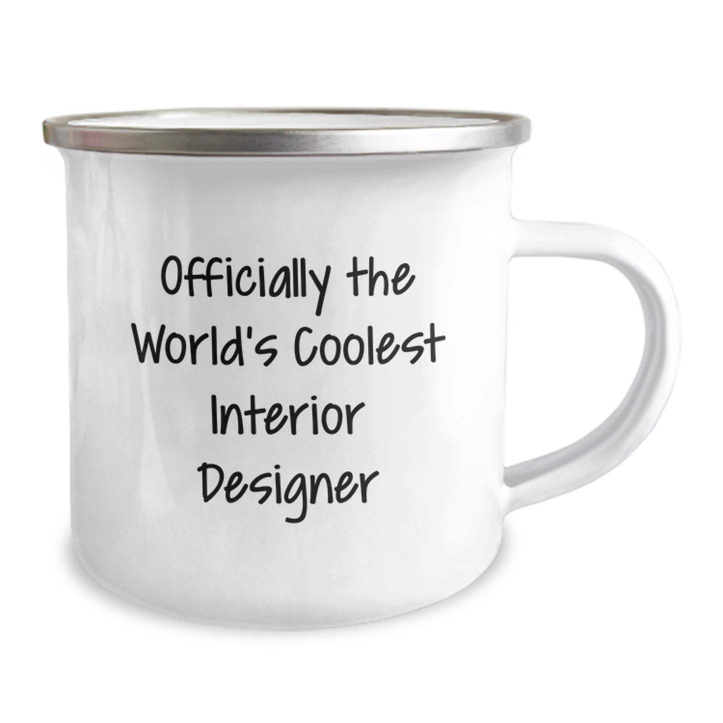 Gifts from Men to Interior Designers, Funny World's Coolest Interior Designer Camping Mug, Valentine's Unique - Image 2