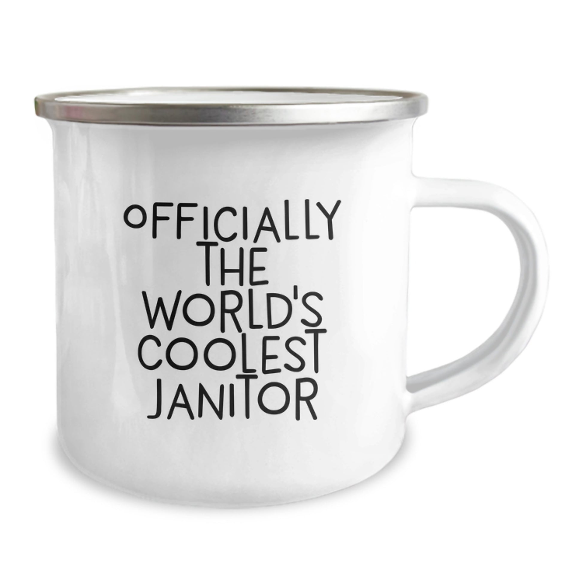 Funny Janitor Gifts for Janitor Friends and Coworkers - 'Officially The World's Coolest Janitor' Camping Mug for Graduation Unique Gifts from Men to Women - Image 2