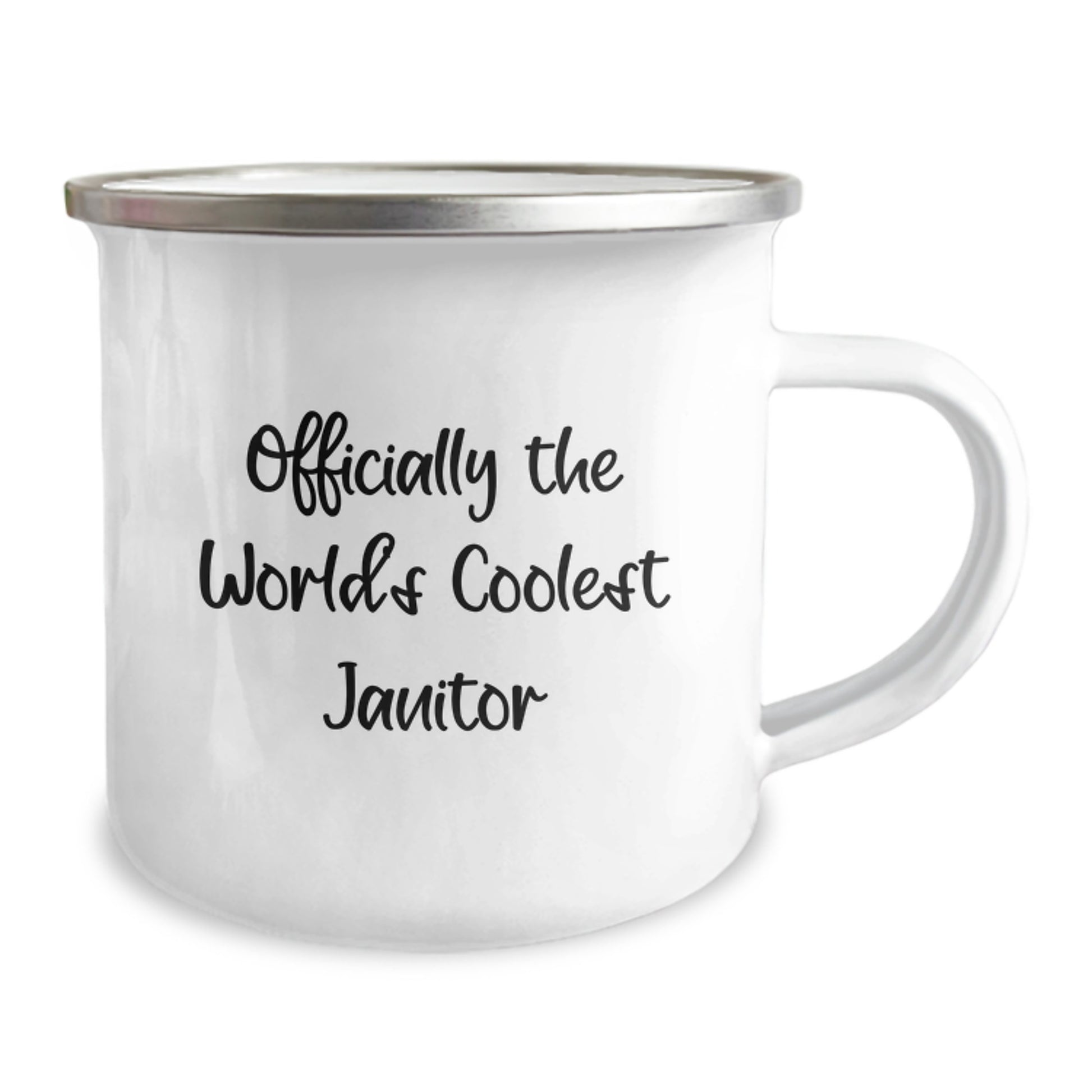 Funny Janitor Gifts for Men Camping Mug, Officially The World's Coolest Janitor, Graduation Unique Gifts from Friends - Image 2