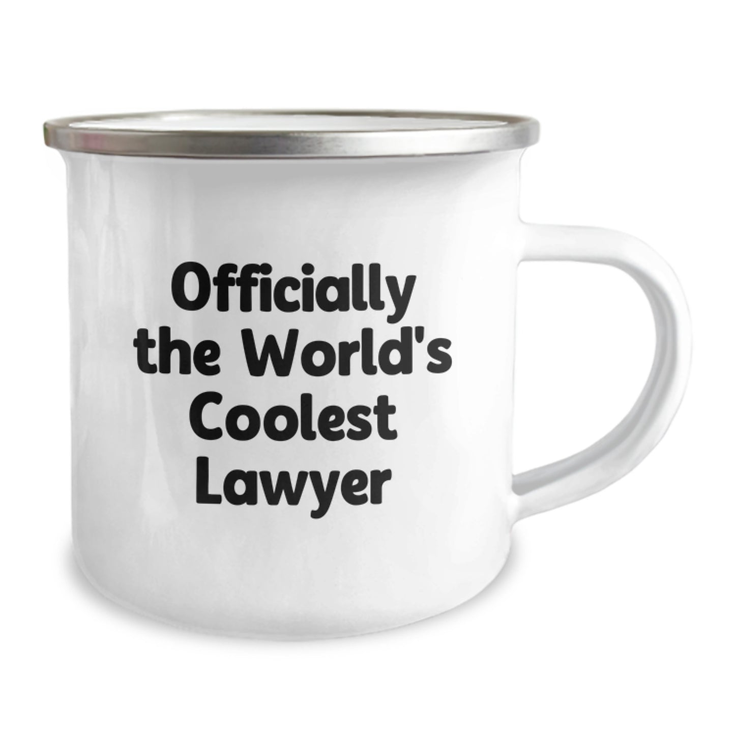 Funny Lawyer Gifts from Men - 'Officially The World's Coolest Lawyer' Camping Mug for Graduation Unique Gifts - Image 2
