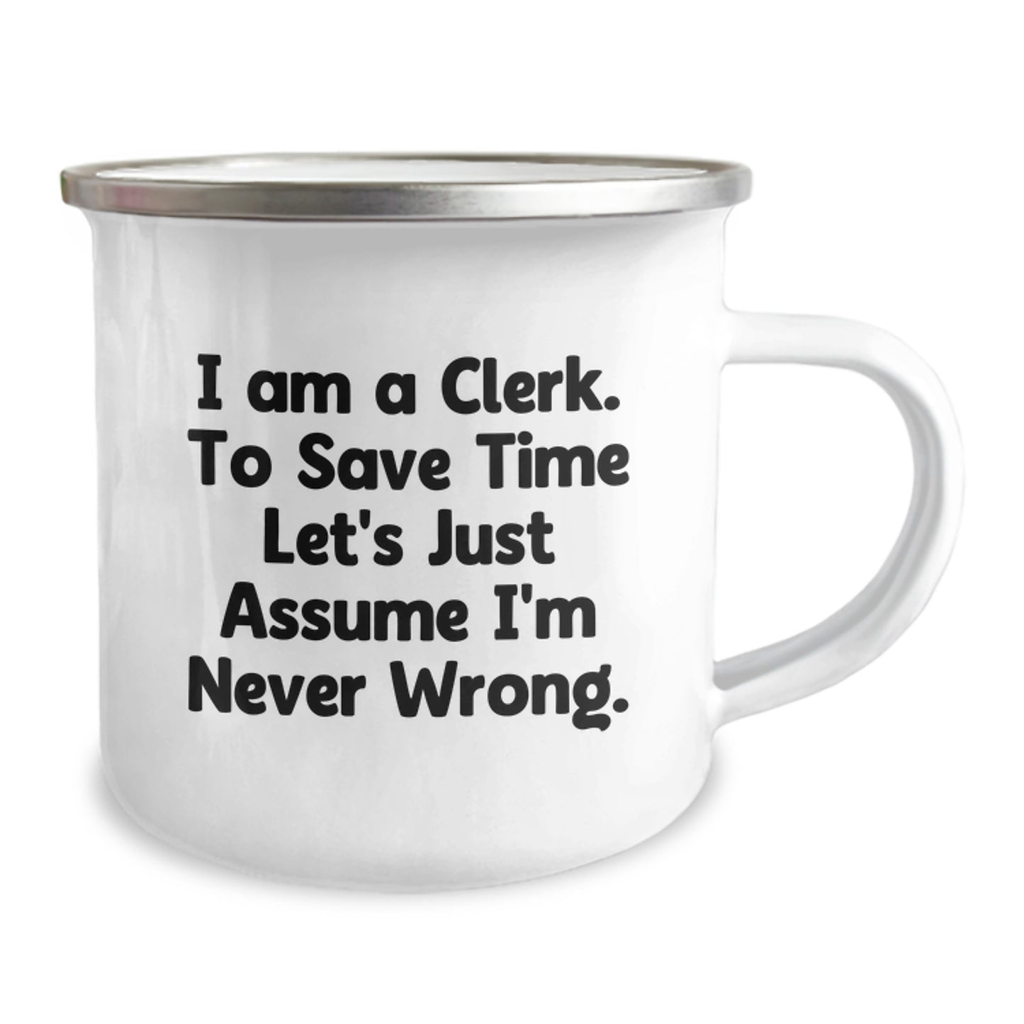 Clerk Humor Funny Valentine's Gifts from Friends for Clerk Camping Mug - Image 2