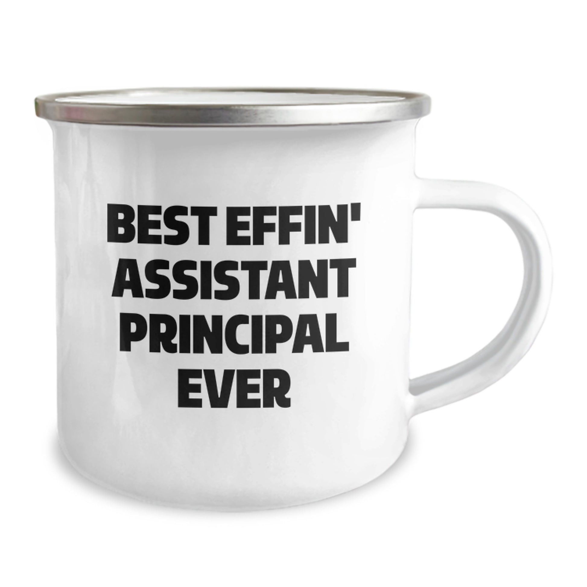 Funny Assistant Principal Gifts, Valentine's Unique Gifts for Men, Best Effin' Assistant Principal Ever Camping Mug, Funny Assistant Principal Mugs - Image 2