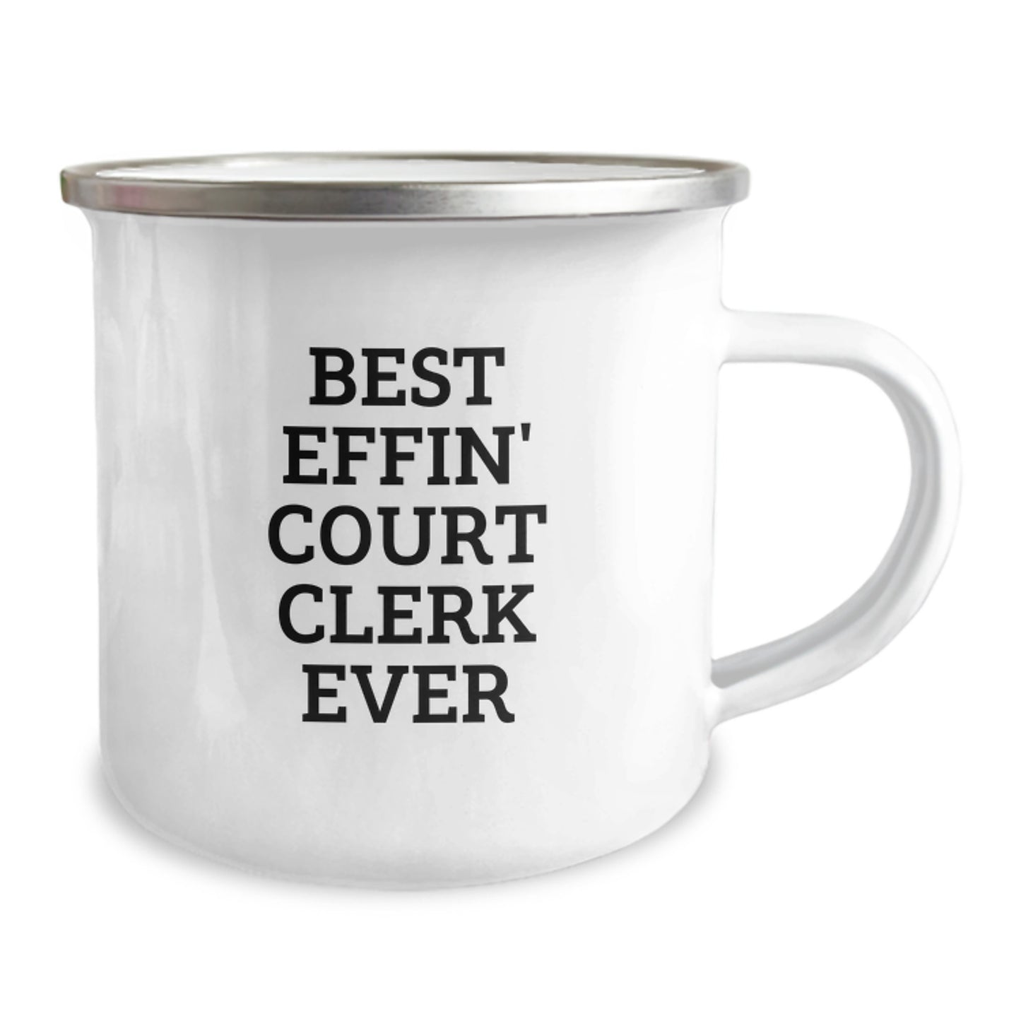 Funny Court Clerk Gifts for Men from Friends, Camping Mug Best Effin' Court Clerk Ever, Perfect Graduation Unique Gifts for Court Clerks - Image 2