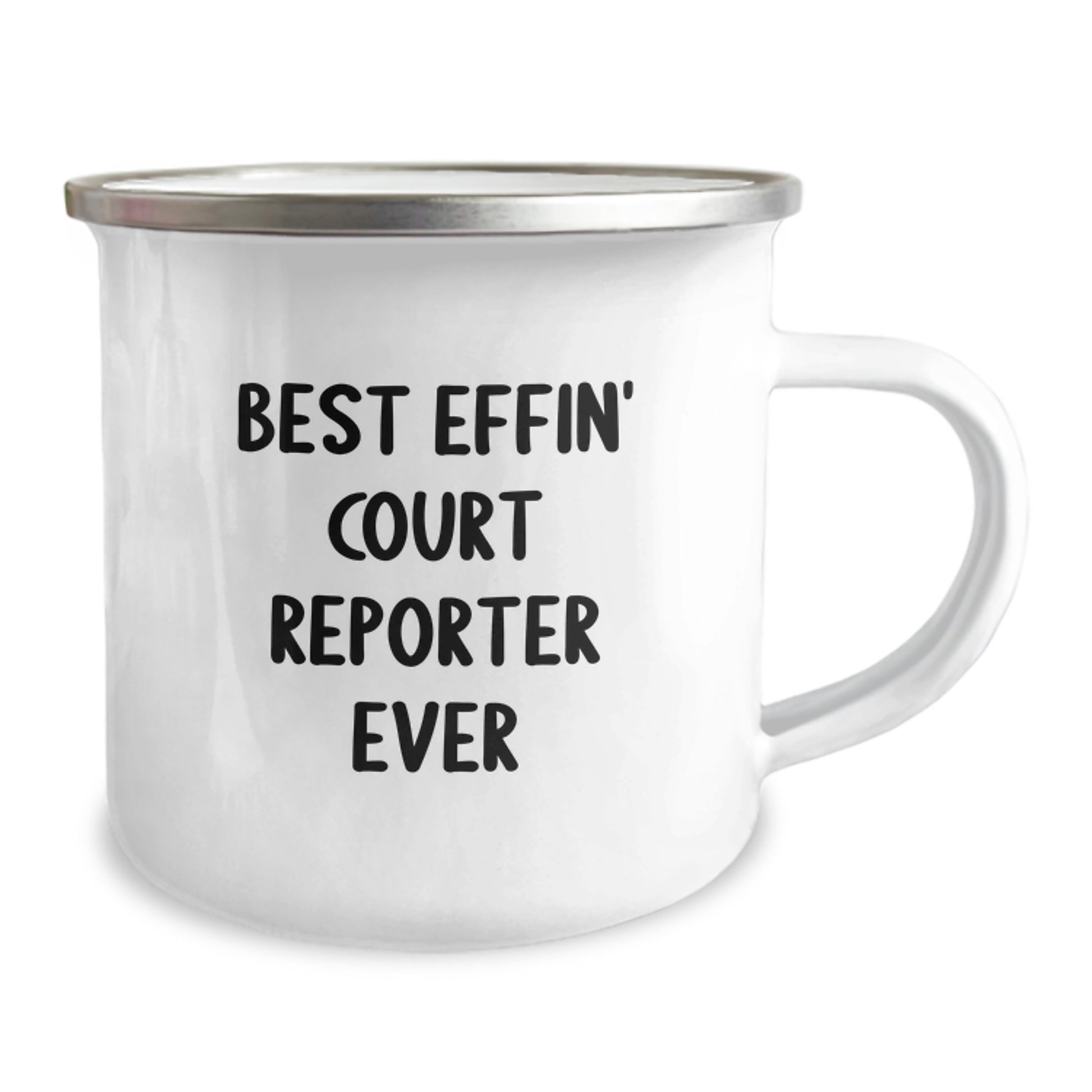 Funny Court Reporter Christmas Unique Gifts from Friends - Best Effin' Court Reporter Ever Camping Mug for Court Reporters, Men, Women, or Family - Image 2