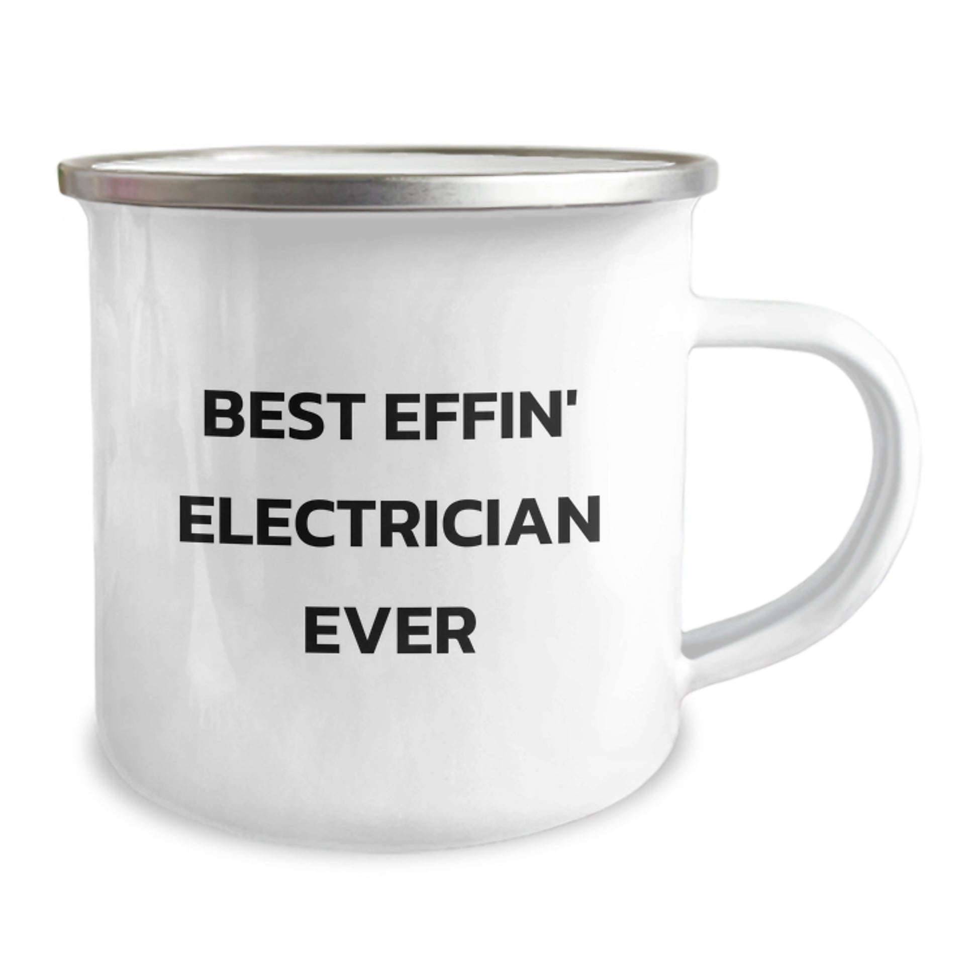 Funny Electrician Gifts for Men, Birthday Unique Gifts from Friends to Electrician, Best Effin' Electrician Ever Camping Mug - Image 2