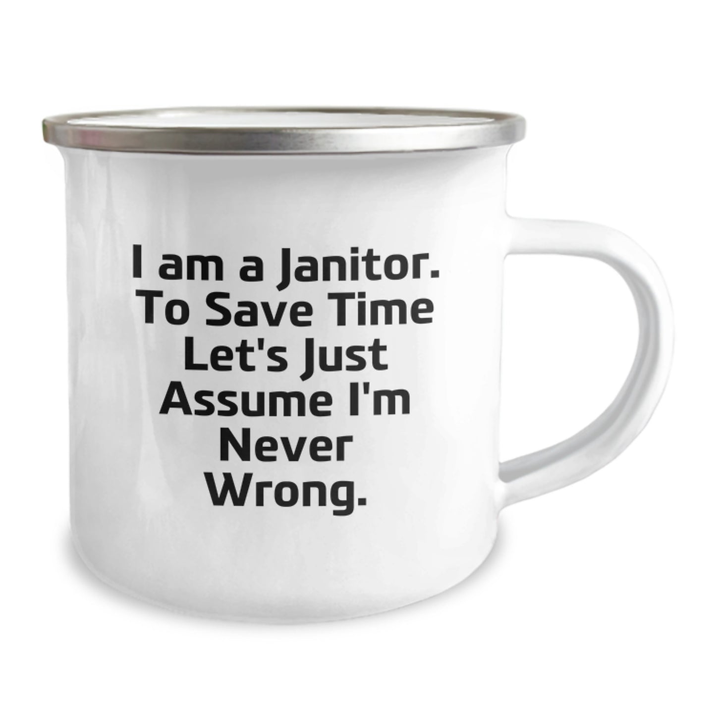 Funny Janitor Gifts for Birthday - Janitor Camping Mug with Sarcastic Quote - Gifts from Friends for Janitor Janitor - Image 2