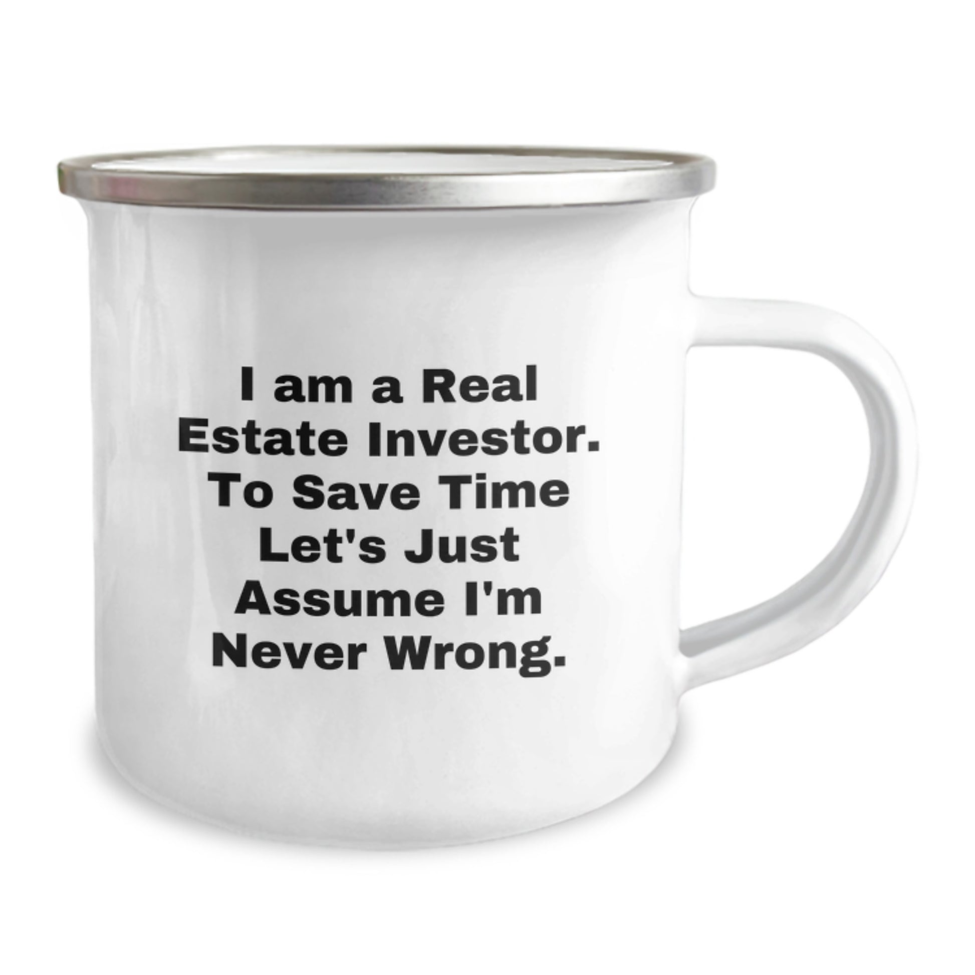 Funny Real Estate Investor Gift for Him, Camping Mug with Humorous Quote, Perfect Graduation Unique Gifts from Friends or Family - Image 2