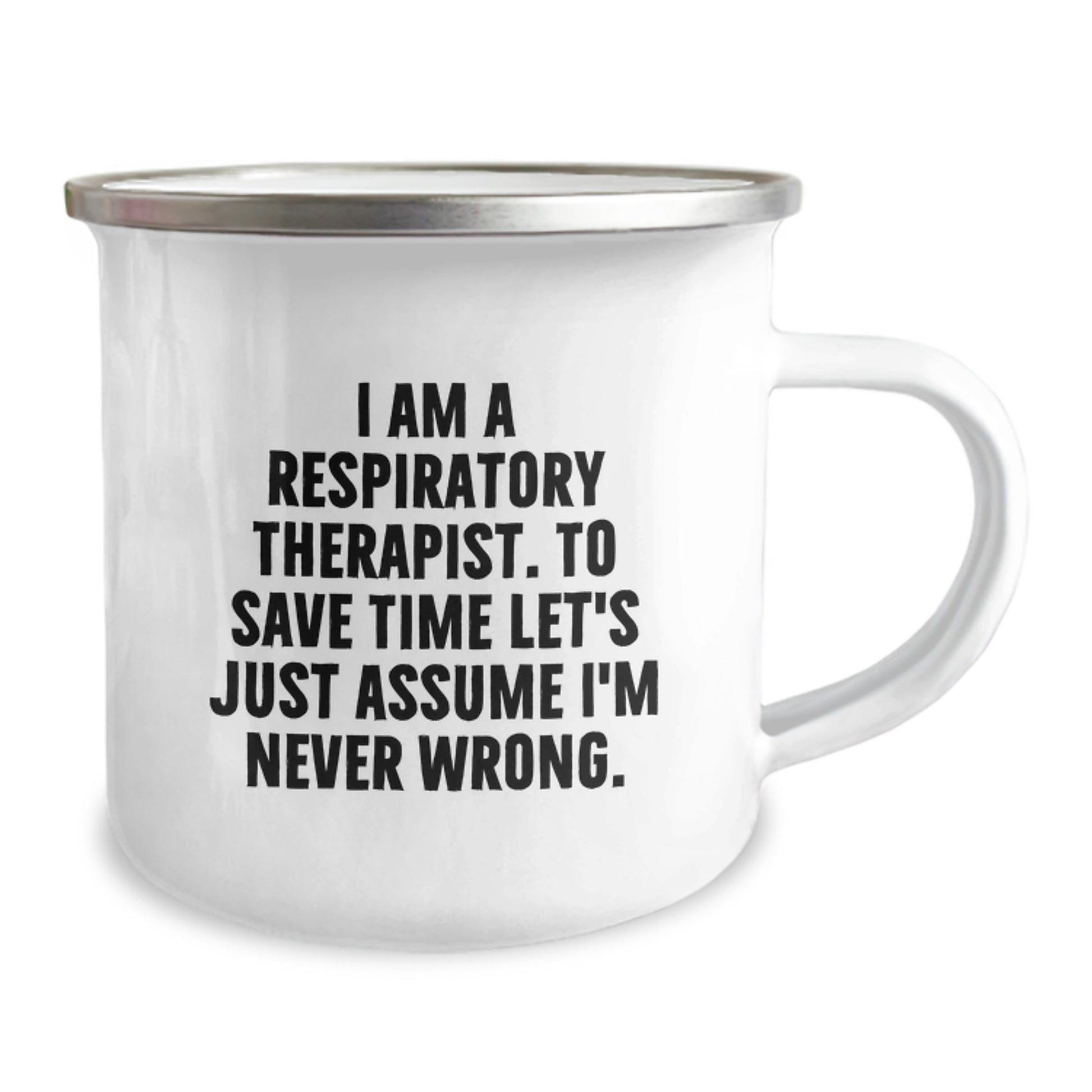 Funny Respiratory Therapist Gifts for Men - I Am A Respiratory Therapist Quote Camping Mug, Unique Christmas Memorable Presents for Co-workers, 12 oz Stainless Steel Mug - Image 2