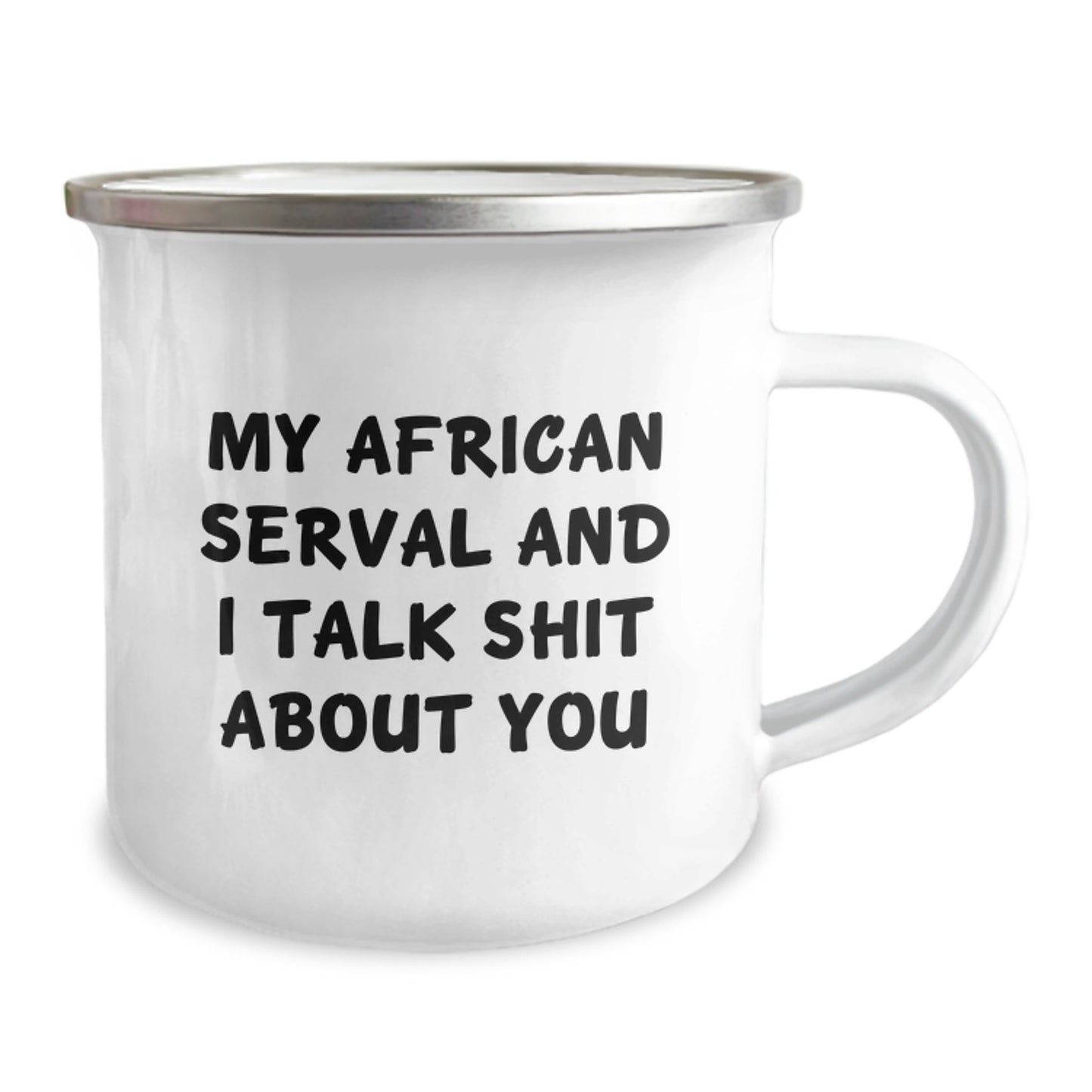 Funny African Serval Cat Camping Mug Gifts from Men for Women on Mother's Day - Image 2