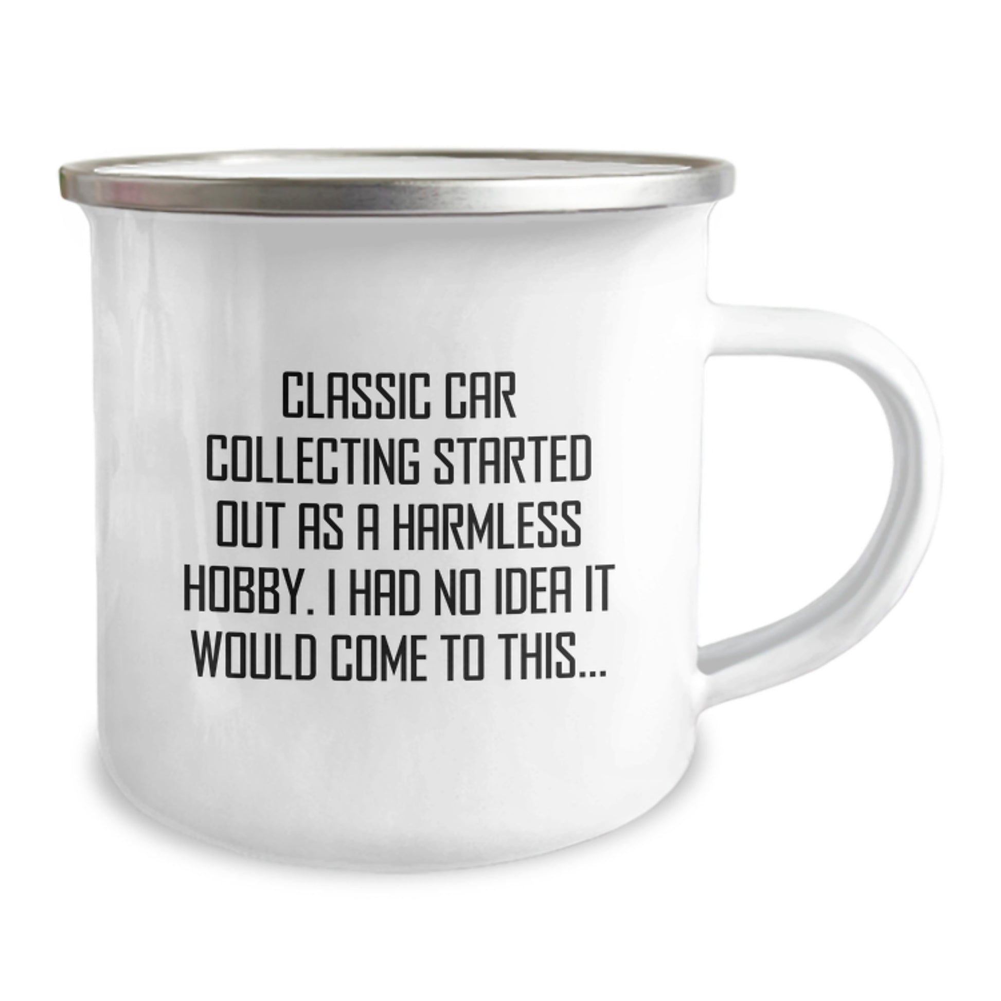 Funny Classic Car Collecting Gifts, Birthday Unique Gifts for Classic Car Enthusiasts, Camping Mug with 'Classic Car Collecting Started Out As A Harmless Hobby... Gifts from Friends and Family - Image 2