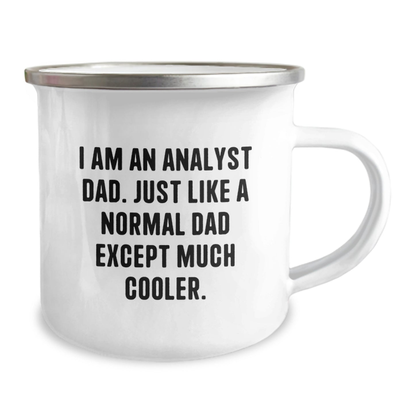 Funny Analyst Dad Gifts for Men, Birthday Unique Mug for Camping, 'I'm an Analyst Dad' Enamel Print - Gifts from Dad - Image 2