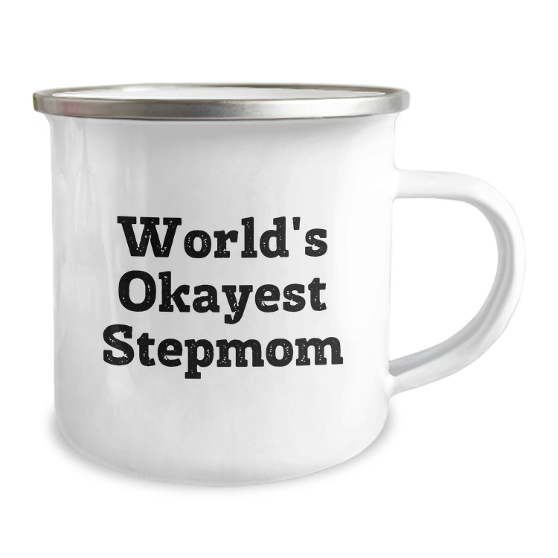 Funny Stepmom Gifts from Family, Unique Birthday Unique Gifts for Men Stepmom, Okayest Stepmom Camping Mug - Image 2