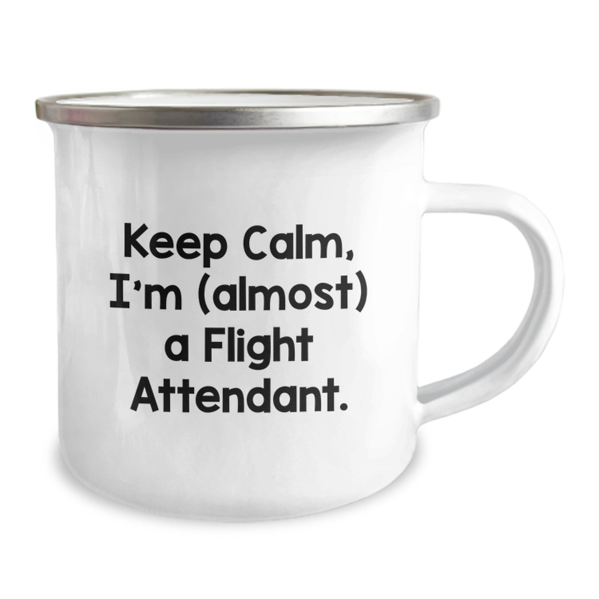 Flight Attendant Gifts - Keep Calm, I'm (almost) A Flight Attendant. Funny Camping Mug for Friends, Coworkers, or Family on Christmas Unique Gifts - Image 2