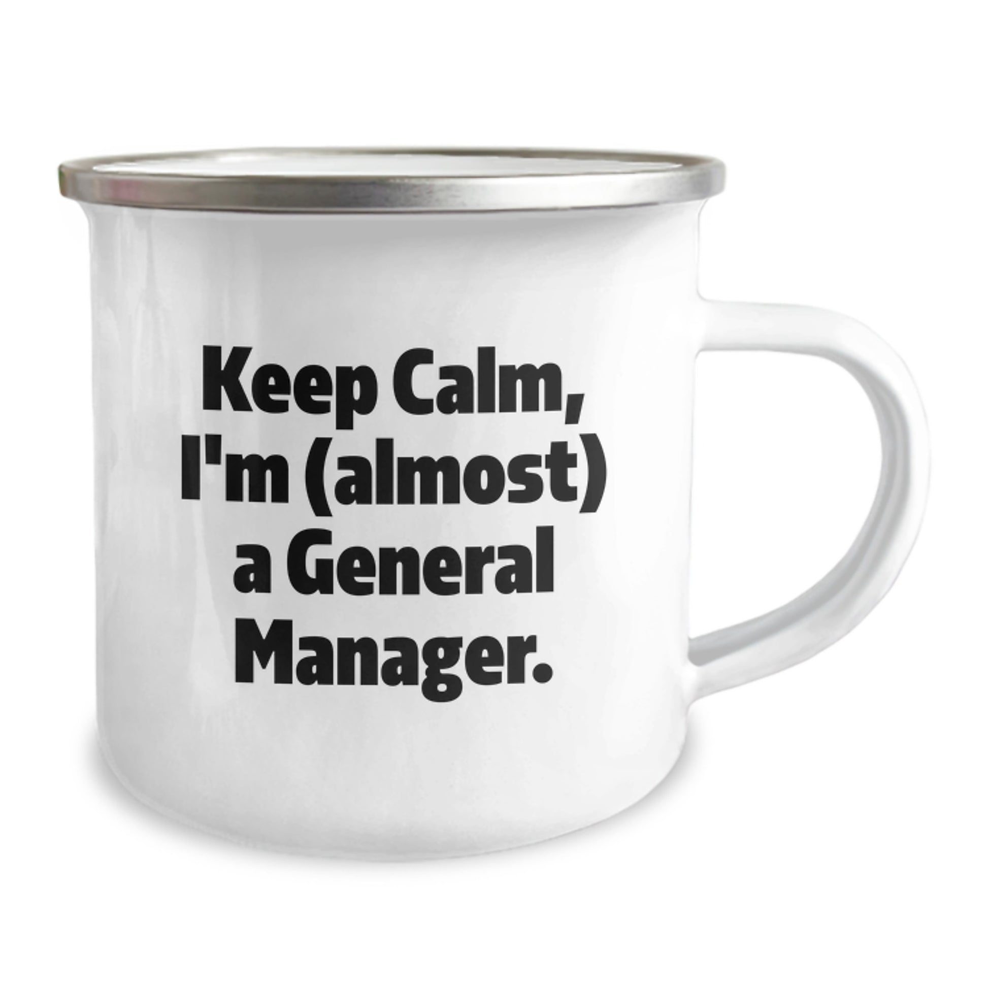 Funny General Manager Gifts for Men, Unique Camping Mug, Keep Calm I'm (almost) A General Manager, Christmas Unique Gifts from Friends to Family - Image 2