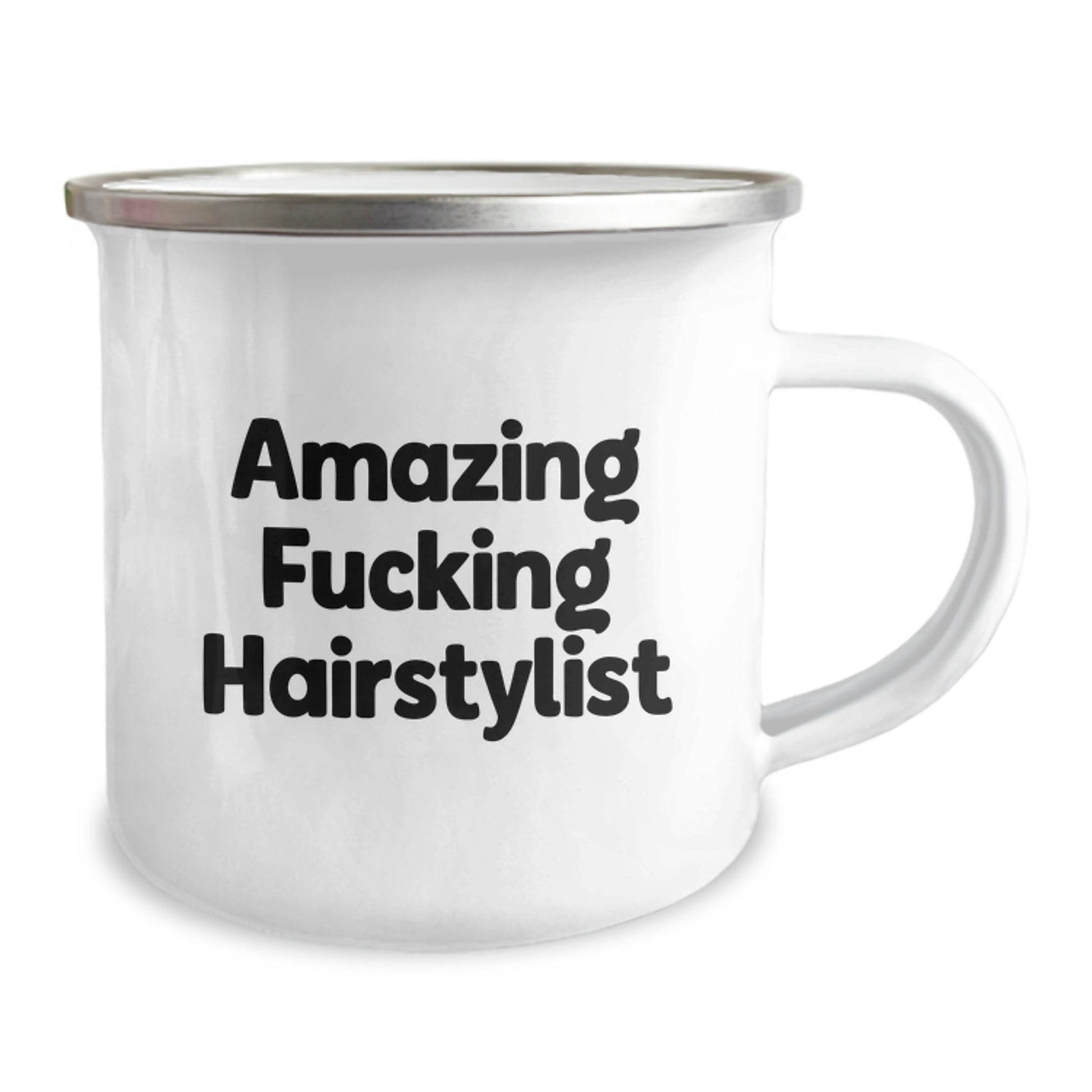Funny Hairstylist Gifts from Friends, Amazing 'F--king Hairstylist' Camping Mug, Unique Christmas Unique Gifts for Hairstylists - Image 2