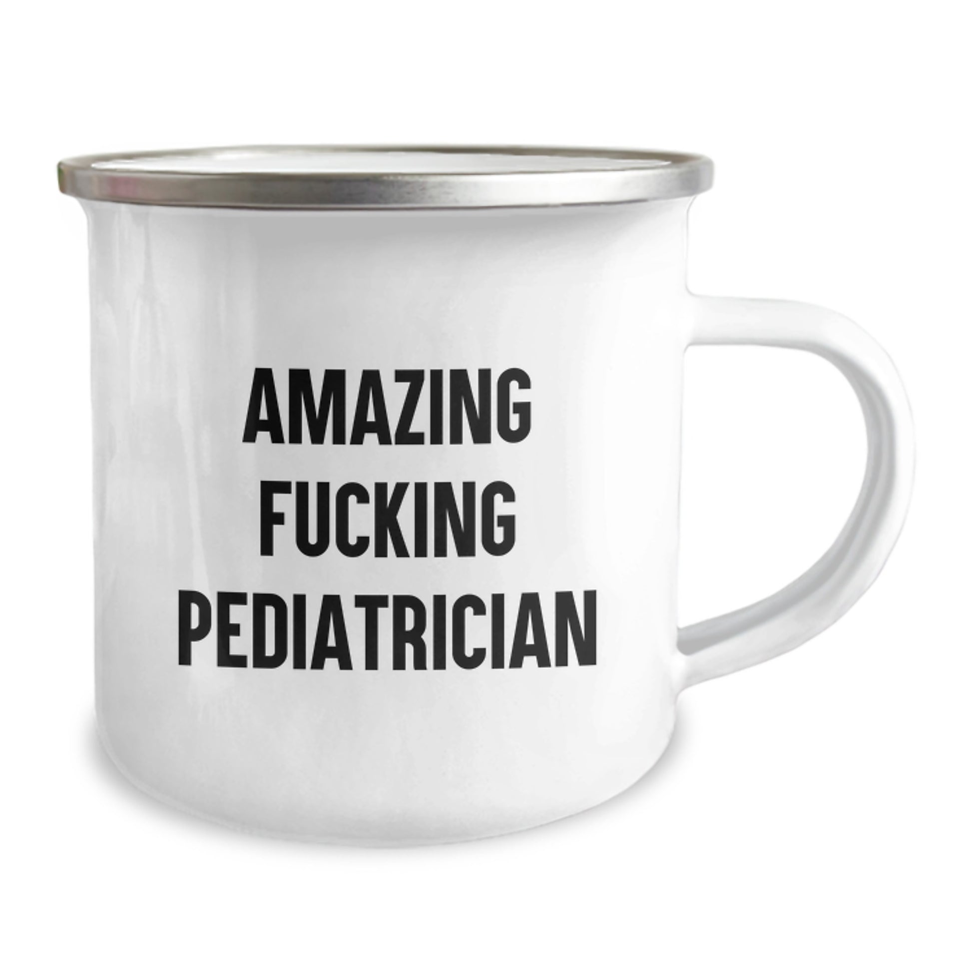 Funny Gift for Pediatrician, Unique Camping Mug, 'Amazing F--king Pediatrician' Quote, Xmas Unique Gifts from Family to Doctor - Image 2