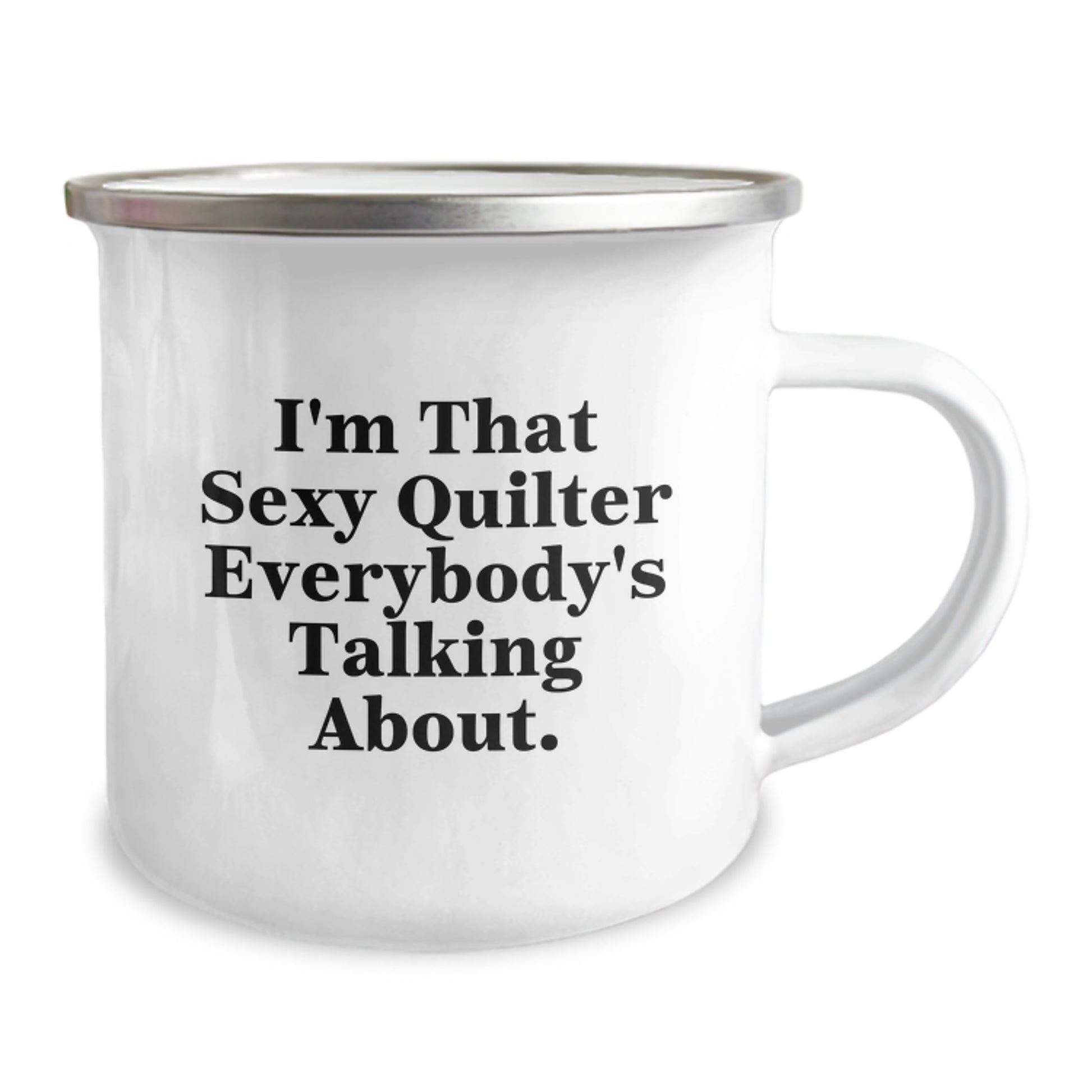 Gifts from the Quilter's Friends, Unique Christmas Unique Gifts for Quilter Lovers, Funny 'I'm That Sexy Quilter' Camping Mug - Image 2