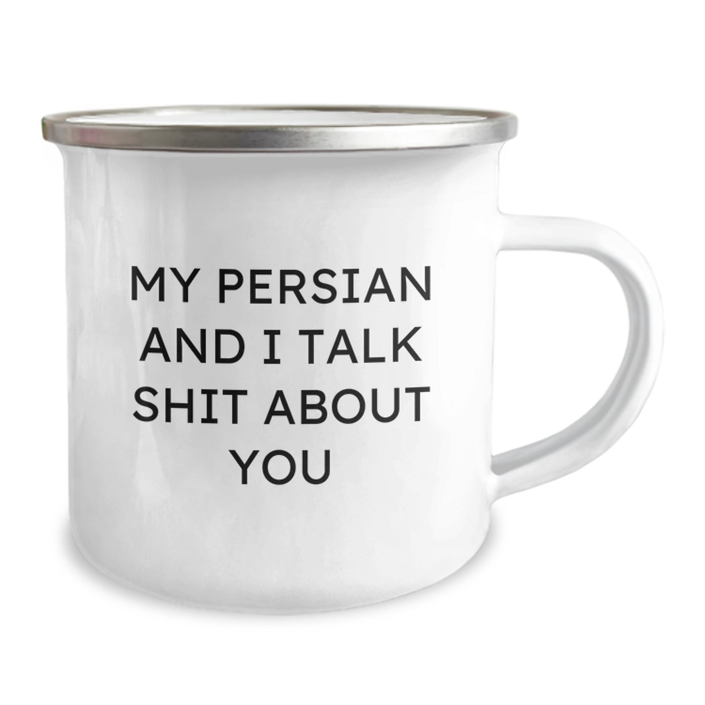 Funny Persian Cat Camping Mug Gifts from Men to Friends Father's Day Unique - Image 2