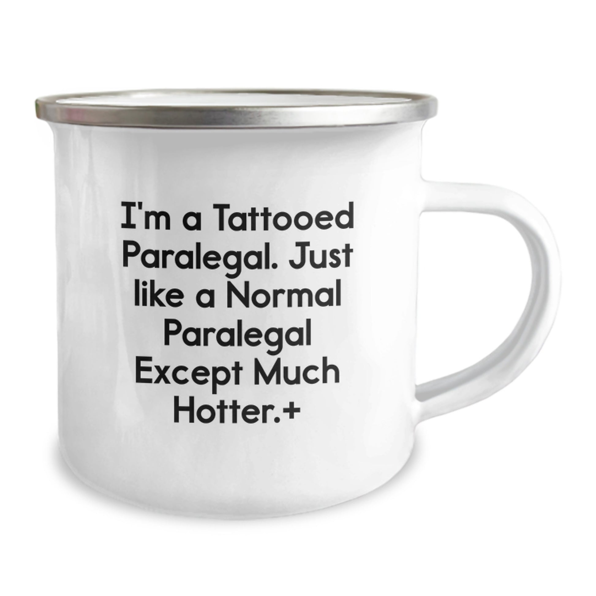 Funny Paralegal Gifts for Paralegal Friends, Birthday Unique Gifts from Friends to Paralegal Men, Tattooed Paralegal Camping Mug - 12 oz Stainless Steel - Image 2